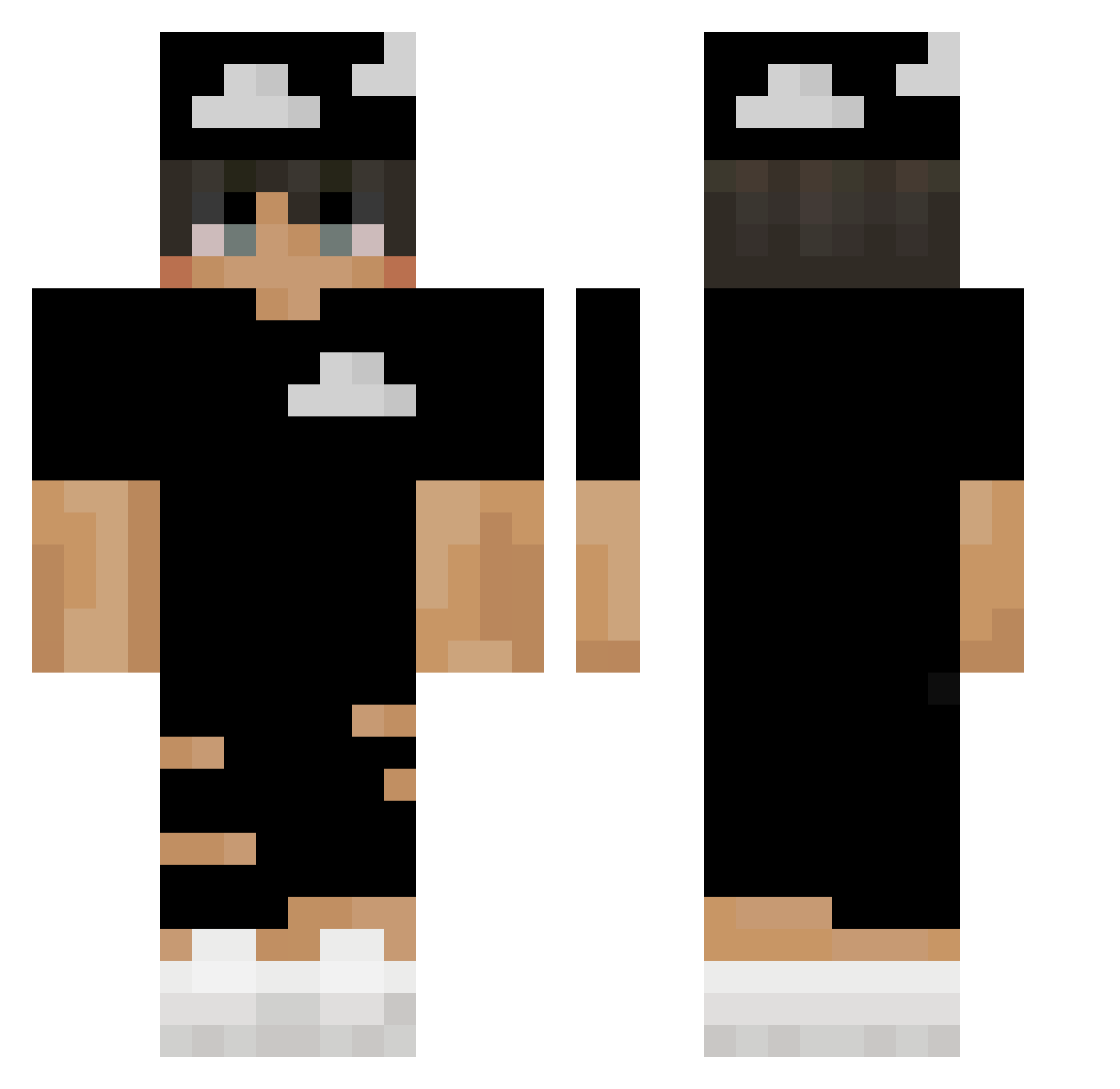 Dytiscus Minecraft skin, front and back view