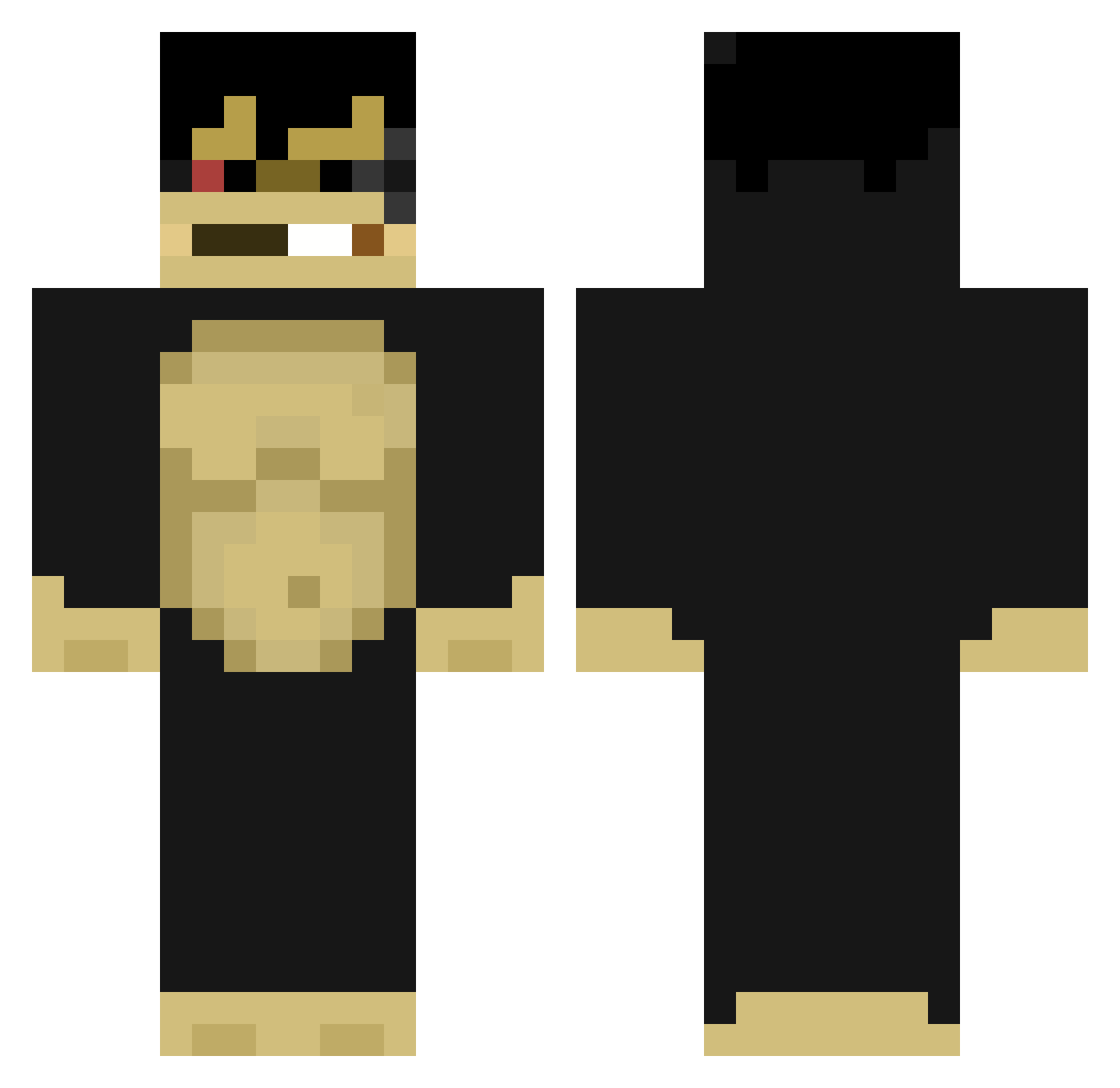 Zepsilon35 Minecraft skin, front and back view