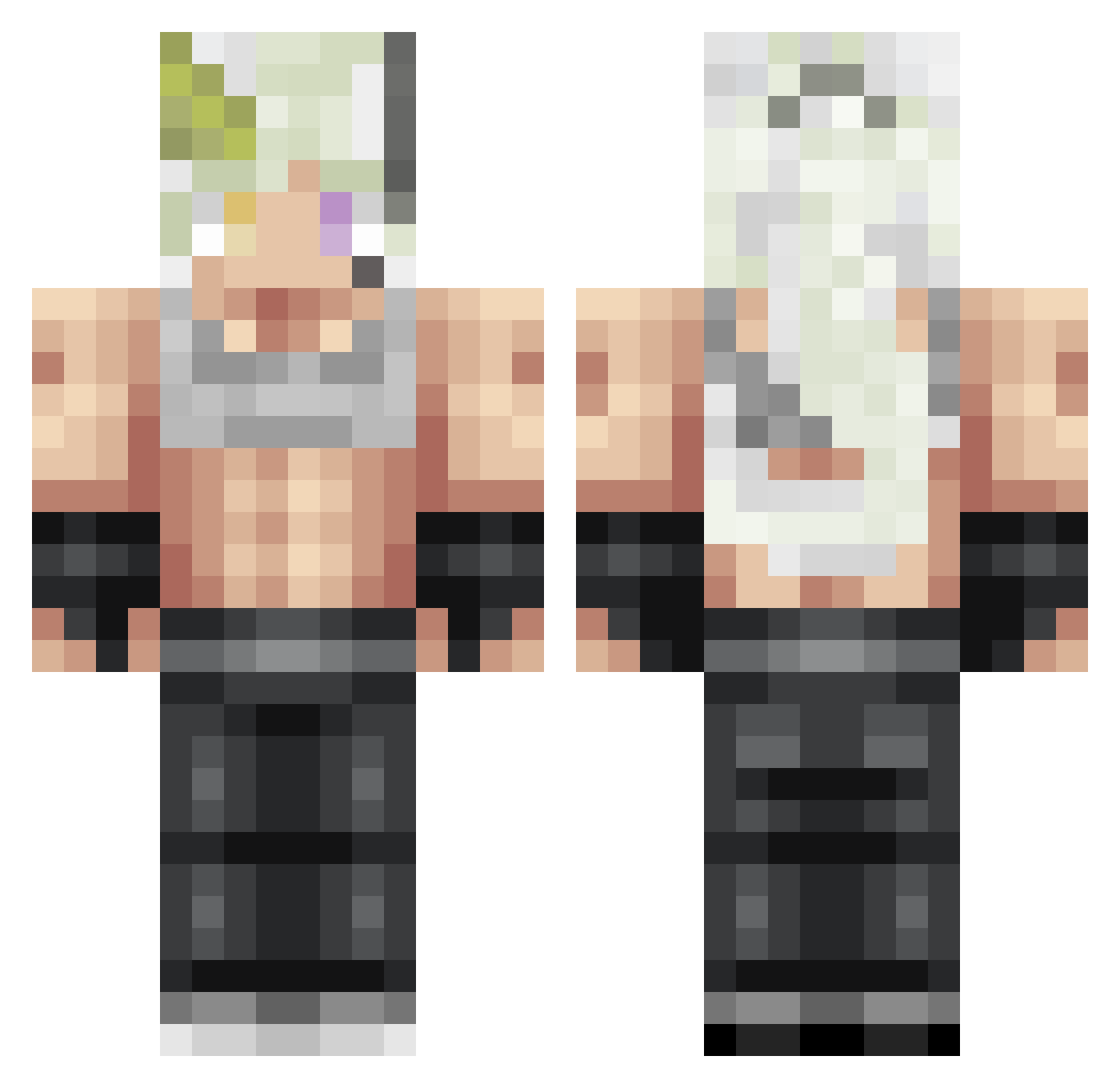 Cornwallian Minecraft skin, front and back view