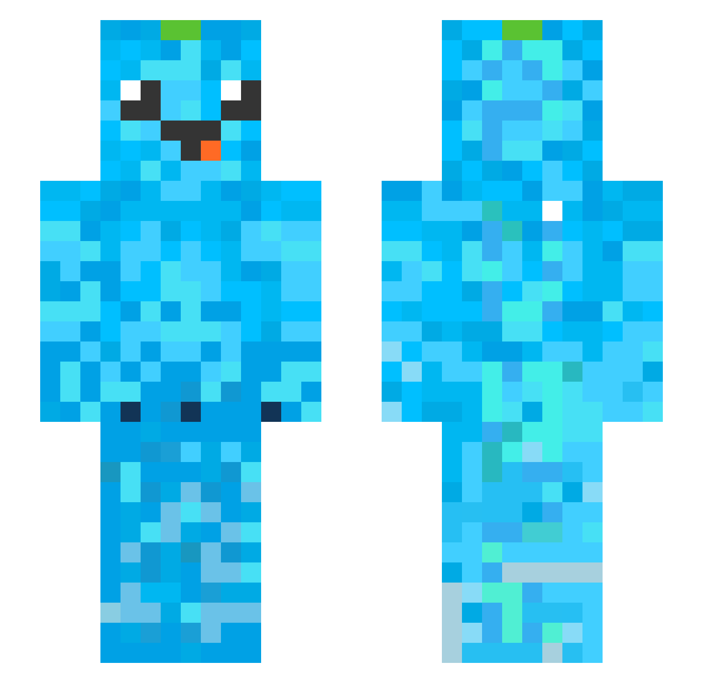 Simplll_ Minecraft skin, front and back view