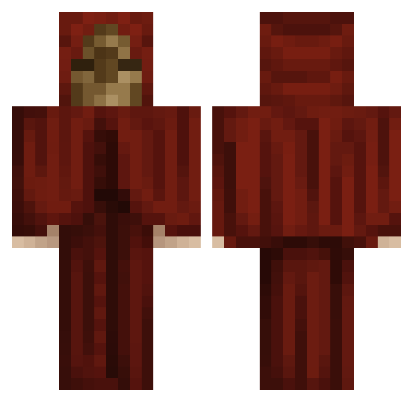 macmadmann Minecraft skin, front and back view