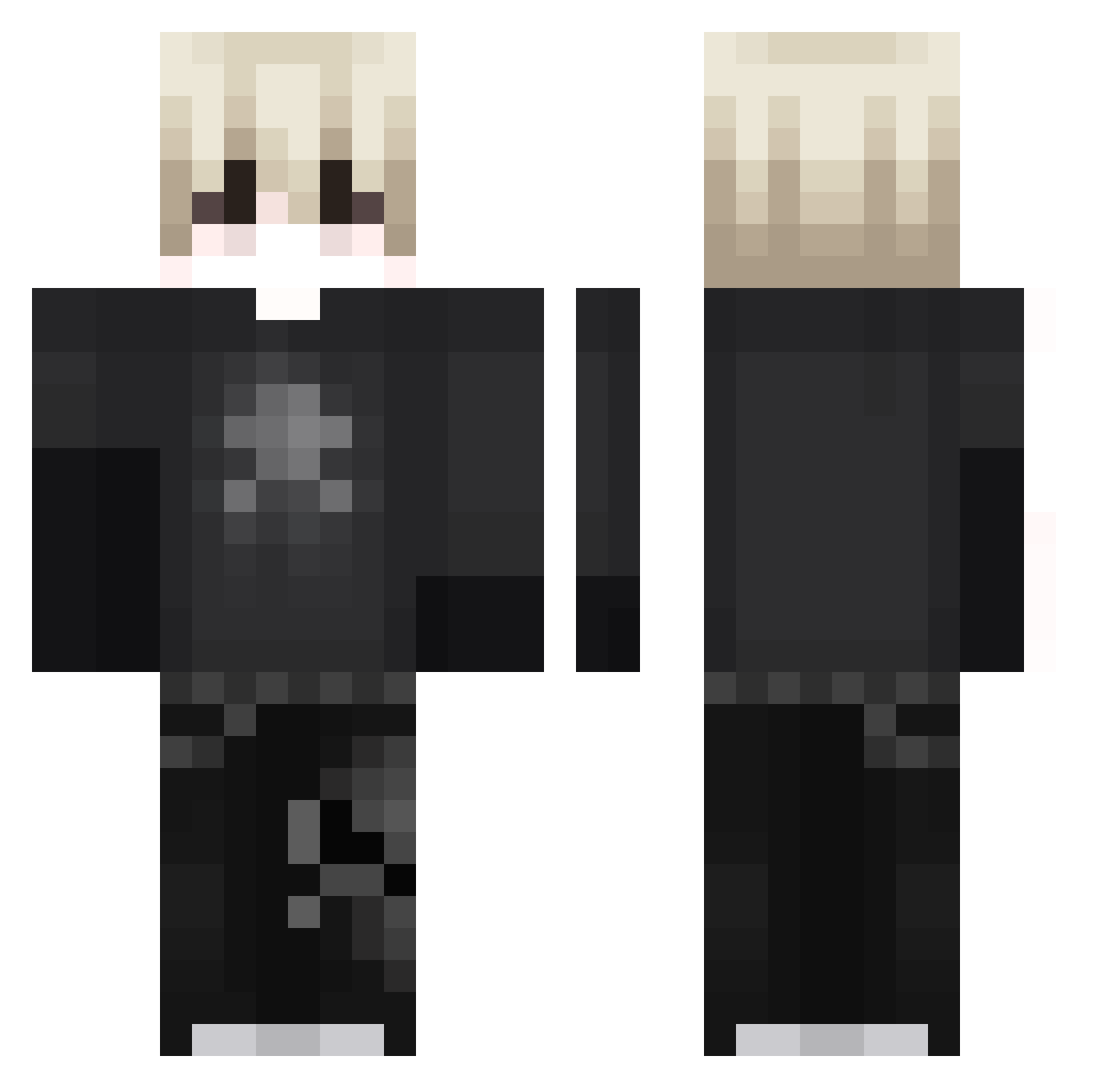 Jeetyadav Minecraft skin, front and back view