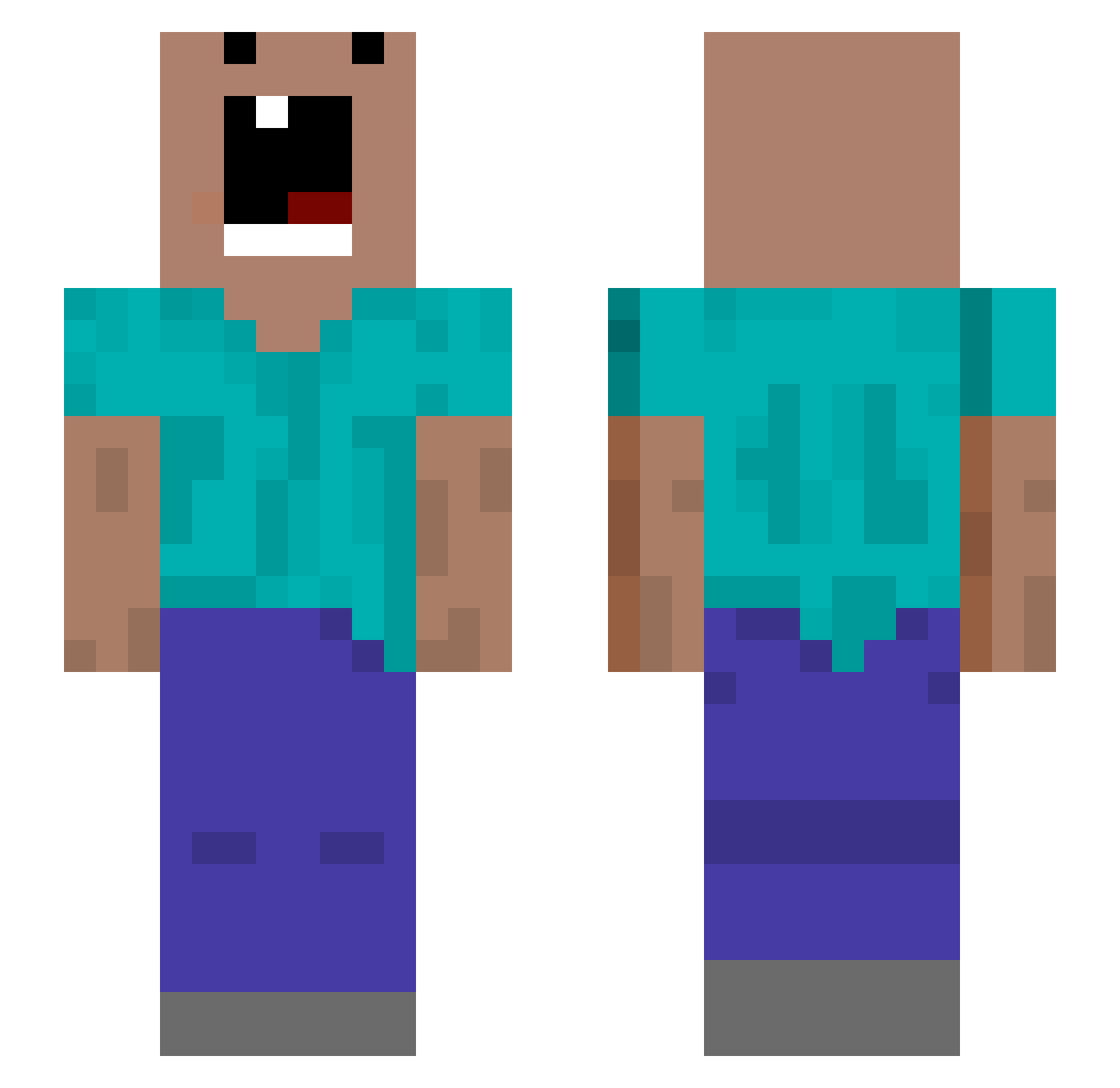 PRIMEOMENNN Minecraft skin, front and back view