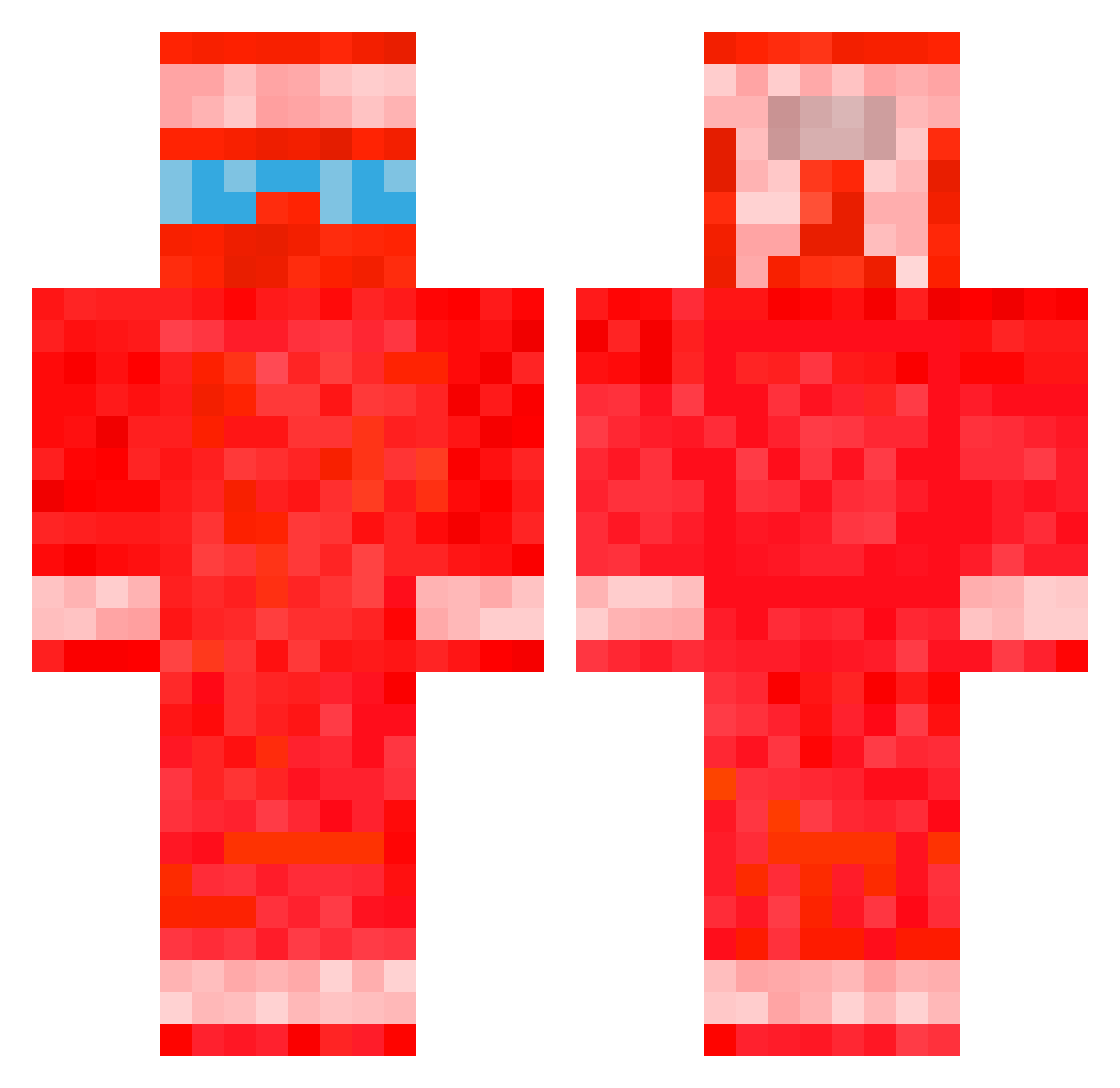 Faykur Minecraft skin, front and back view