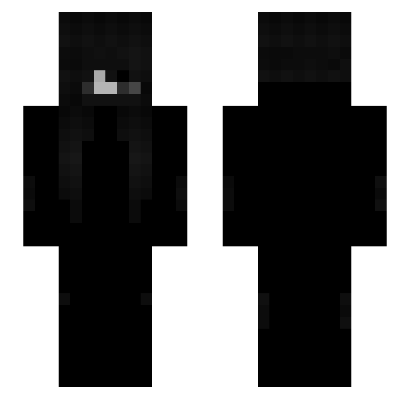 Troisle Minecraft skin, front and back view