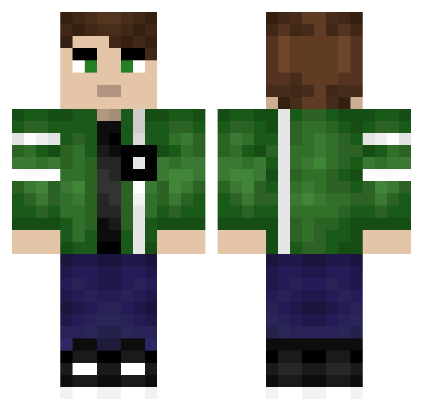 TrapKing29369263 Minecraft skin, front and back view