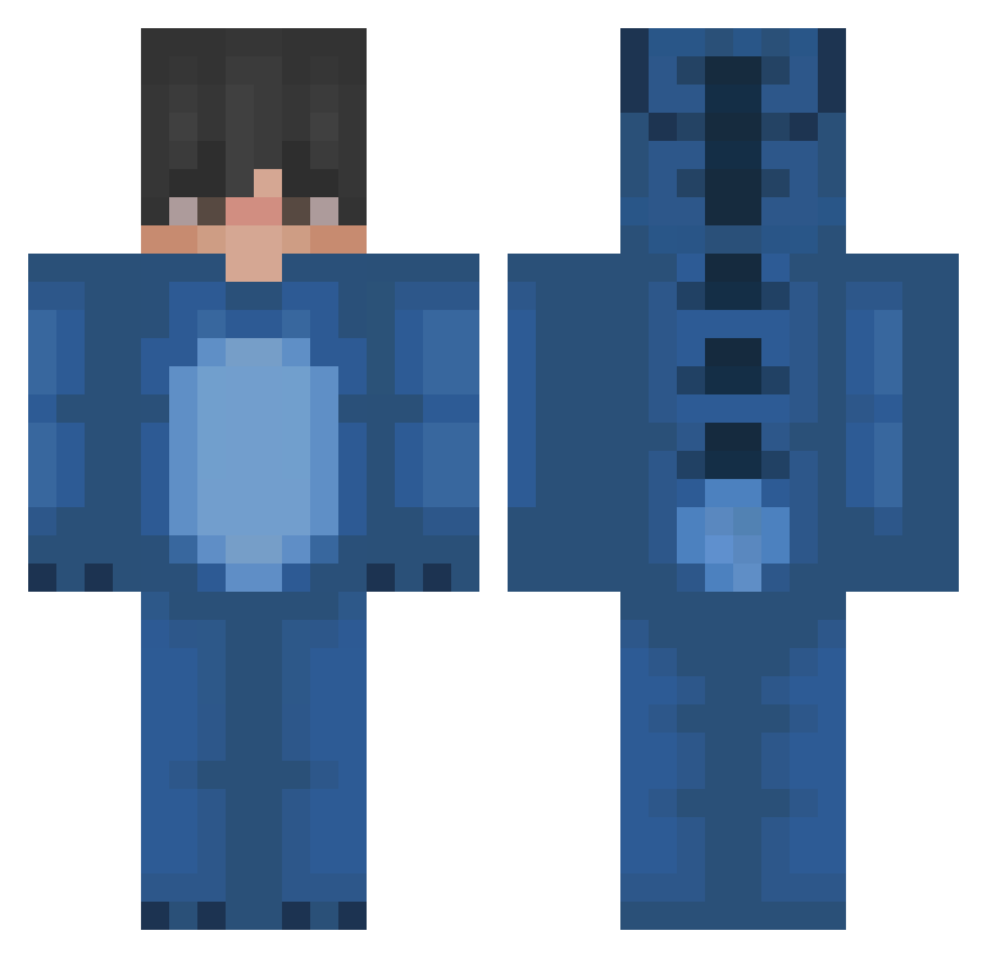 on9_777 Minecraft skin, front and back view