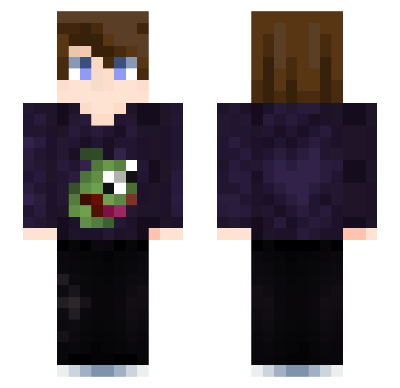 Timothylul Minecraft skin, front and back view
