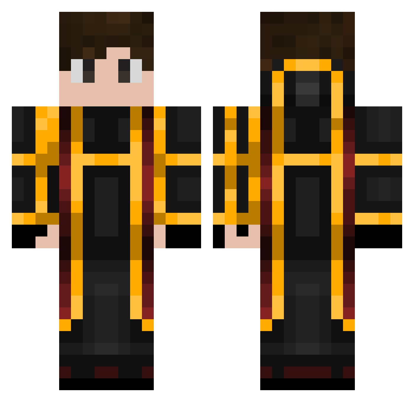 Matt513 Minecraft skin, front and back view