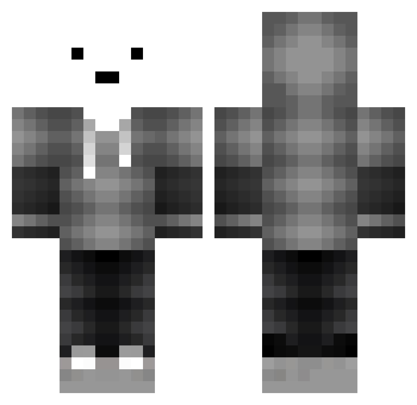 PookieChips19 Minecraft skin, front and back view
