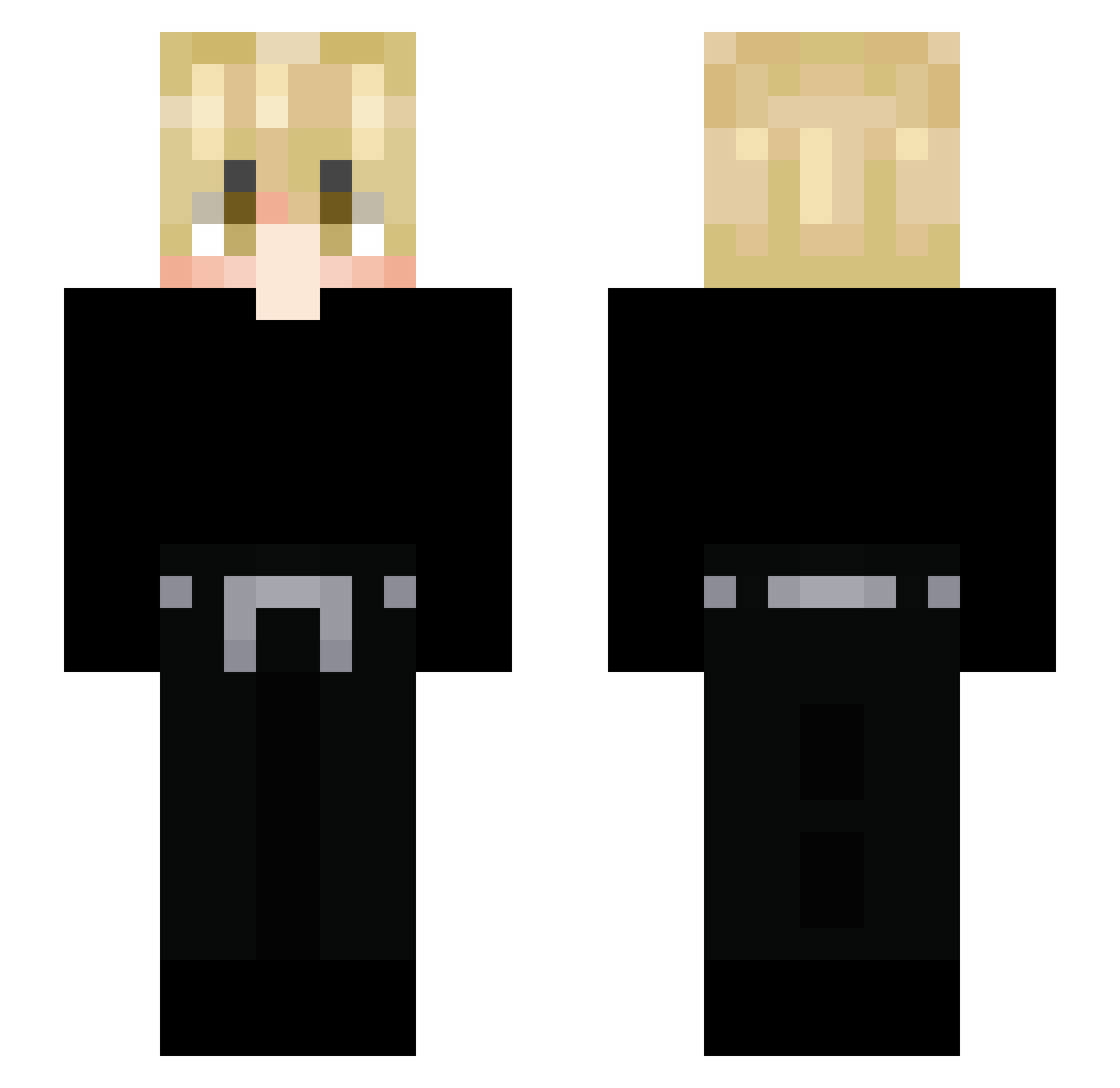 TECLA Minecraft skin, front and back view