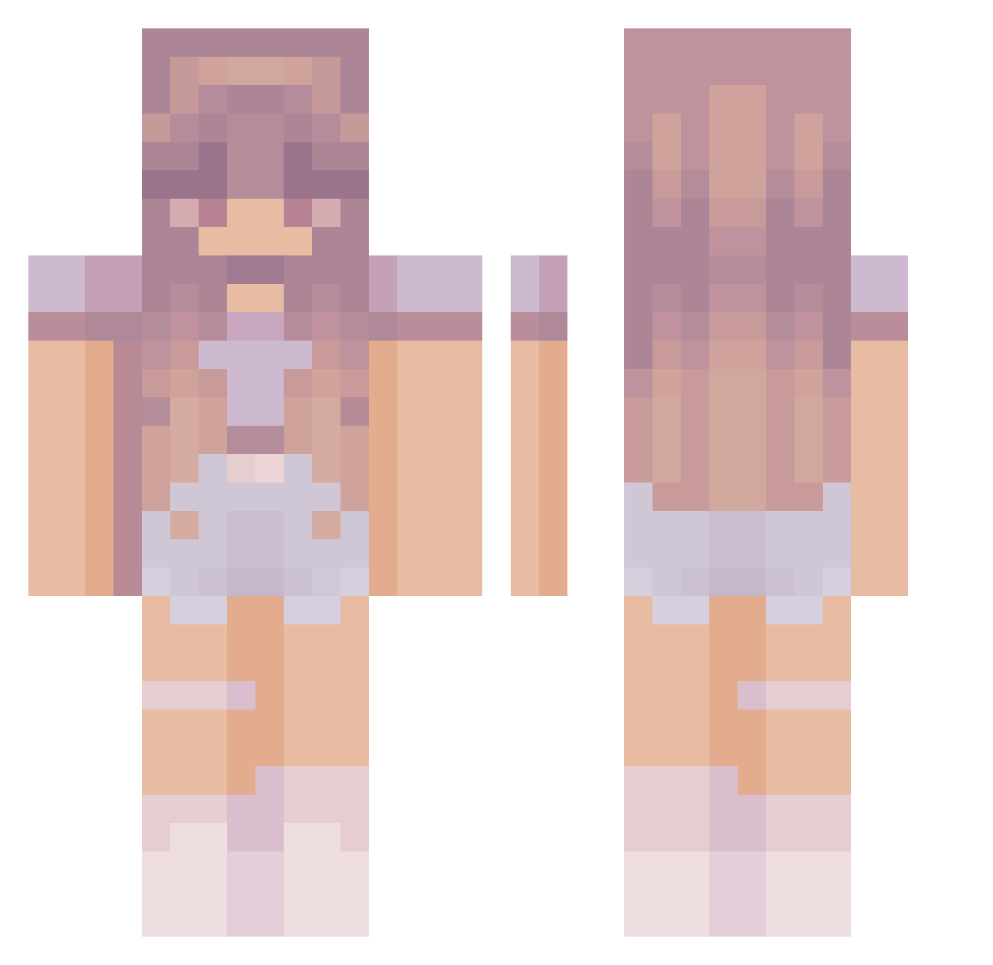 Sophiaa5656 Minecraft skin, front and back view
