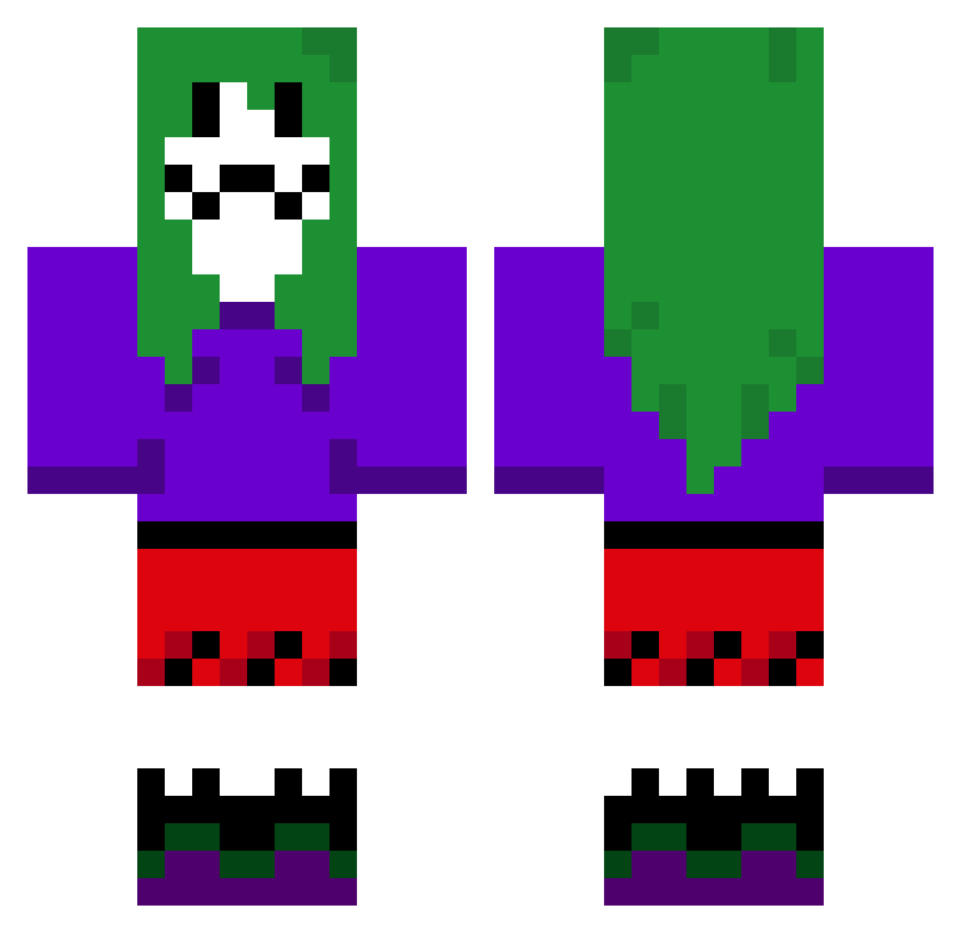 GINTegg64 Minecraft skin, front and back view