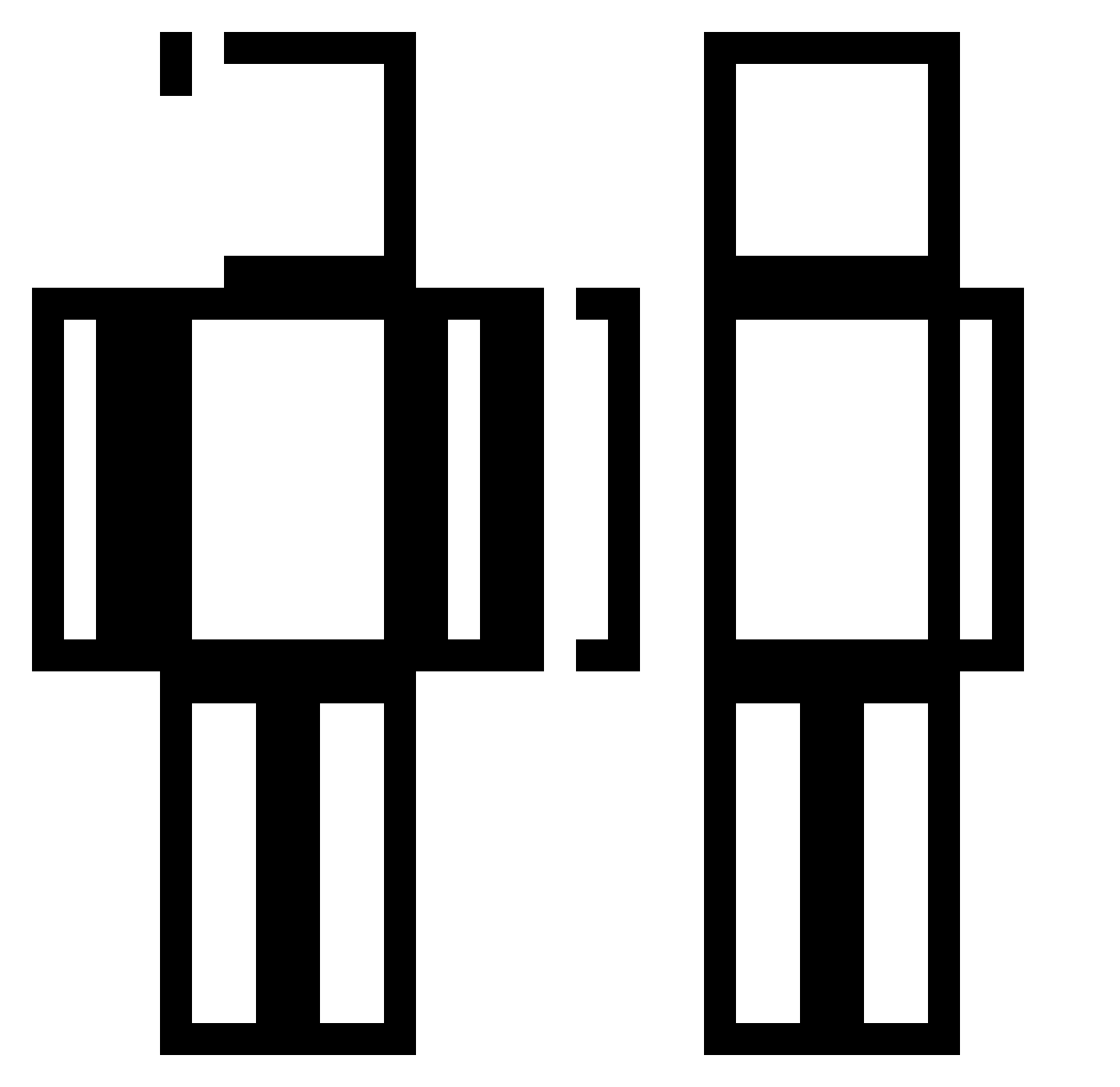 verlangsamen Minecraft skin, front and back view