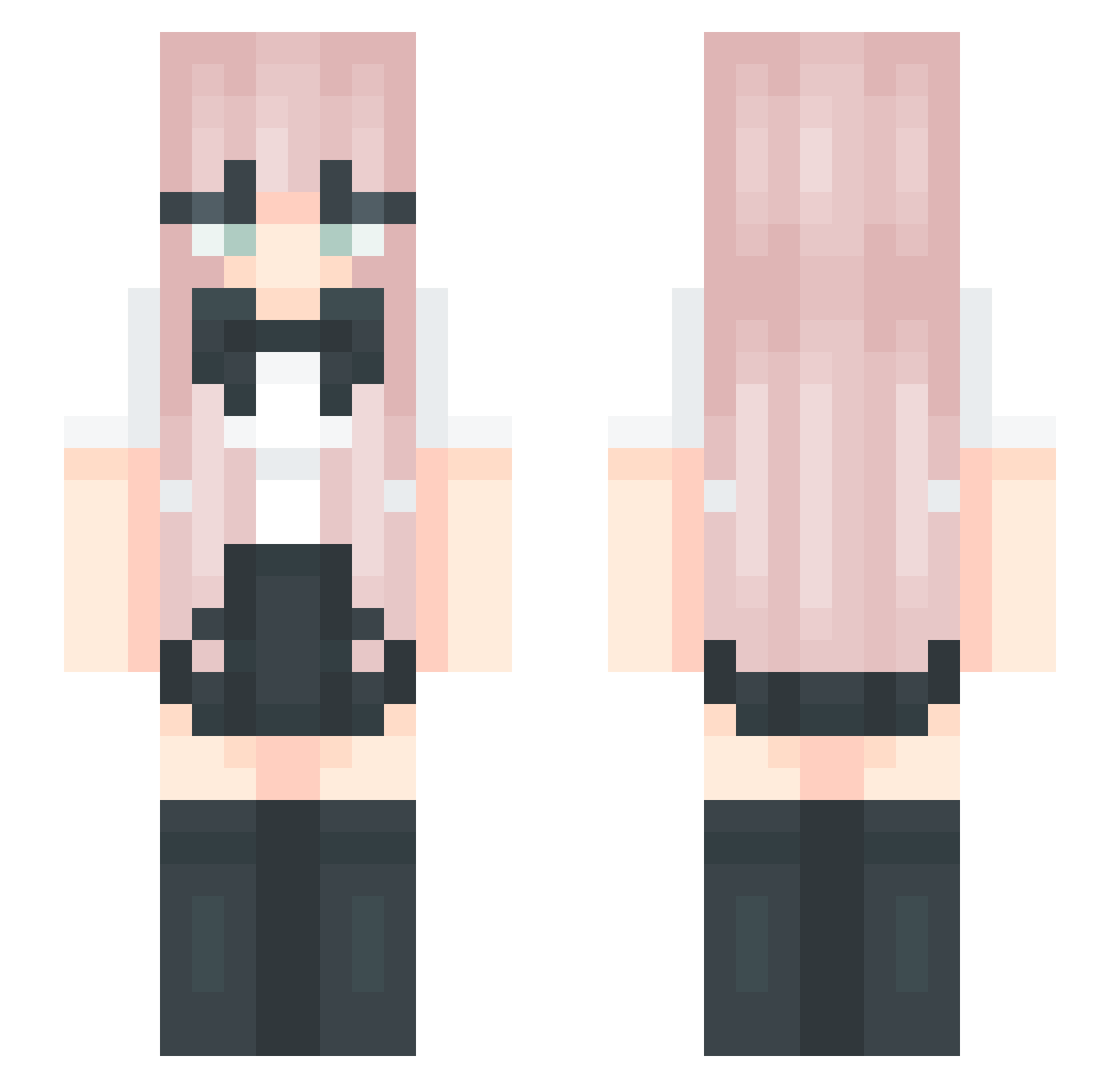 Yeah Minecraft skin, front and back view