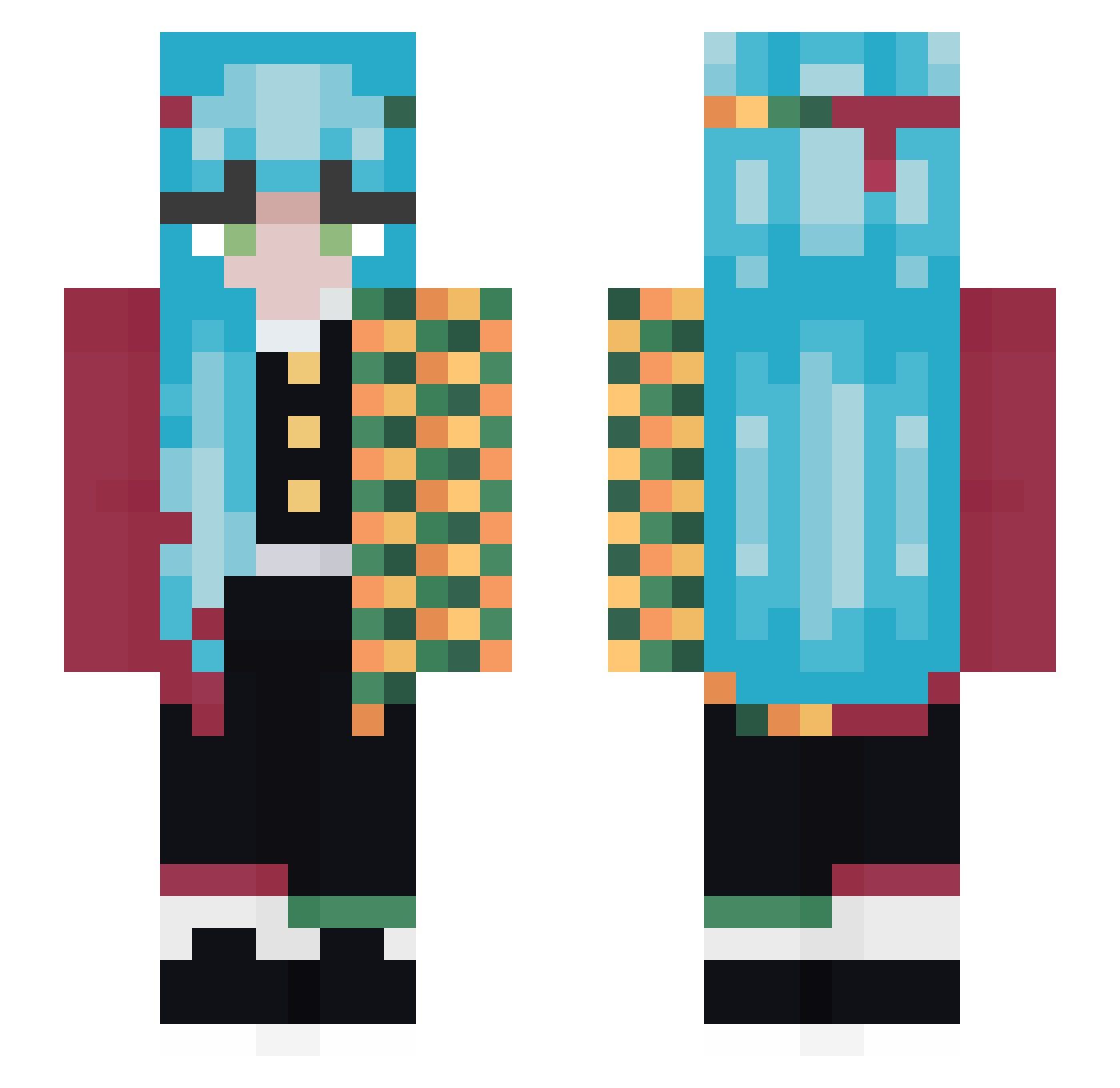 Hingle_DaDingle Minecraft skin, front and back view