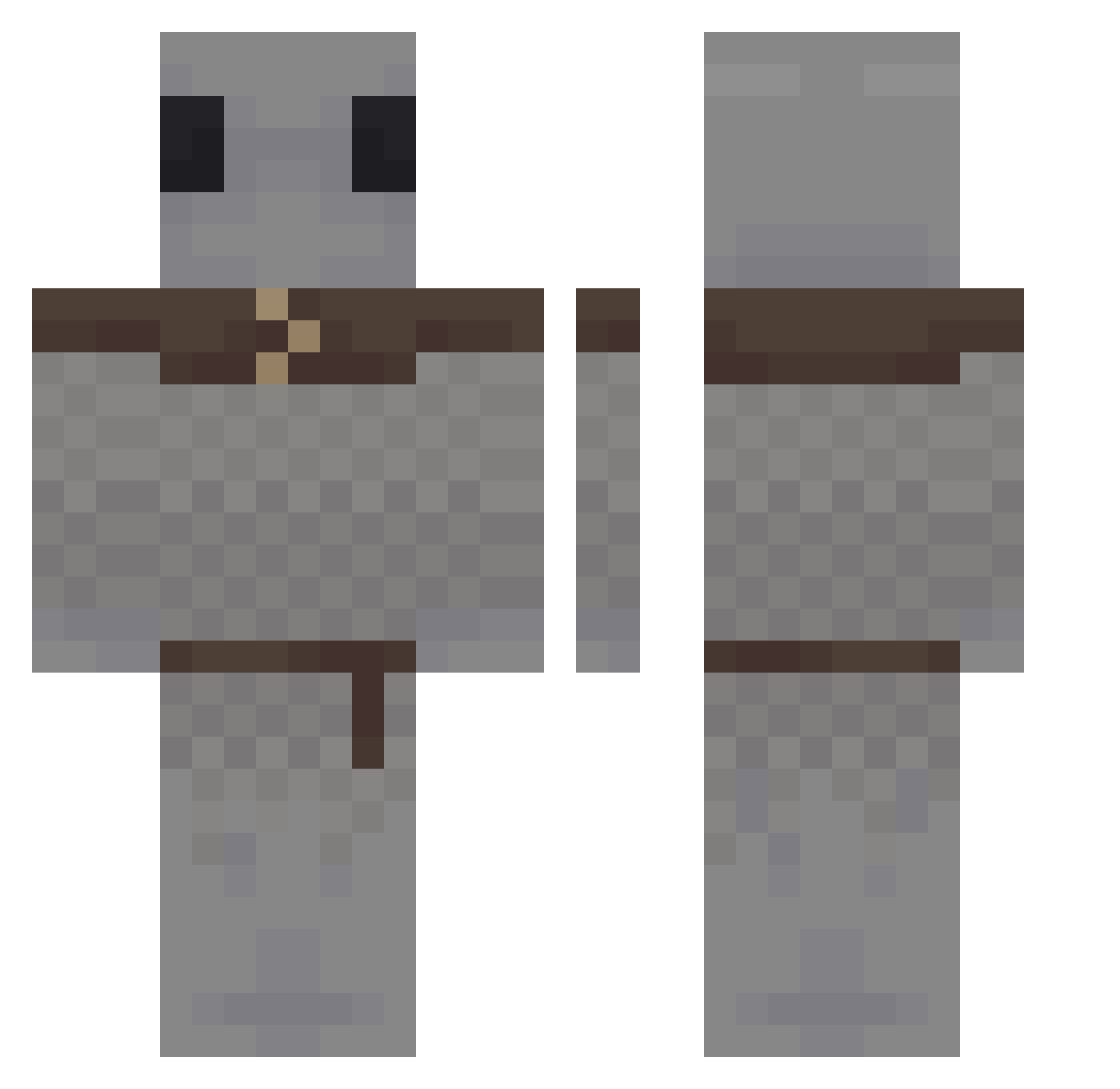 WaddleWad Minecraft skin, front and back view