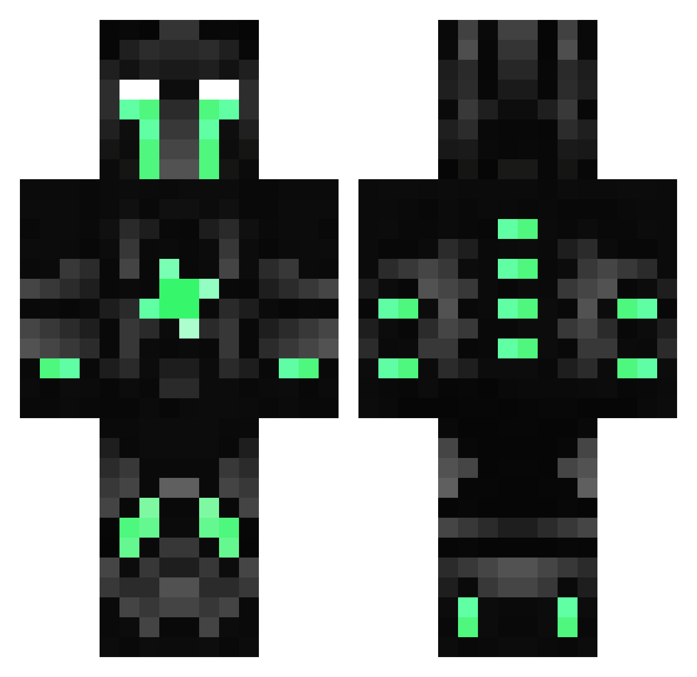 Kafkasz Minecraft skin, front and back view