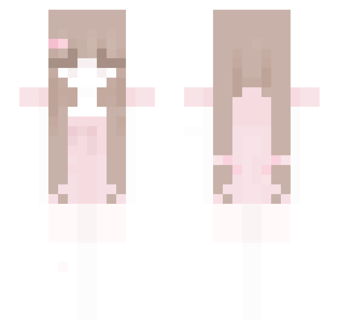 skuteamela Minecraft skin, front and back view