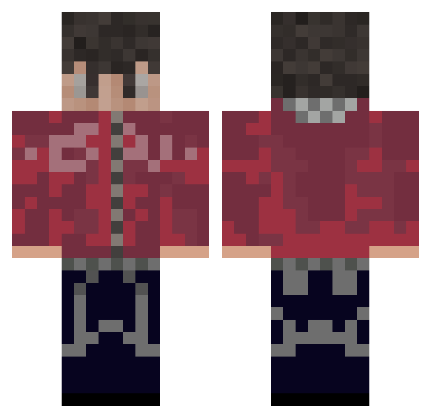 IdwbGlee Minecraft skin, front and back view