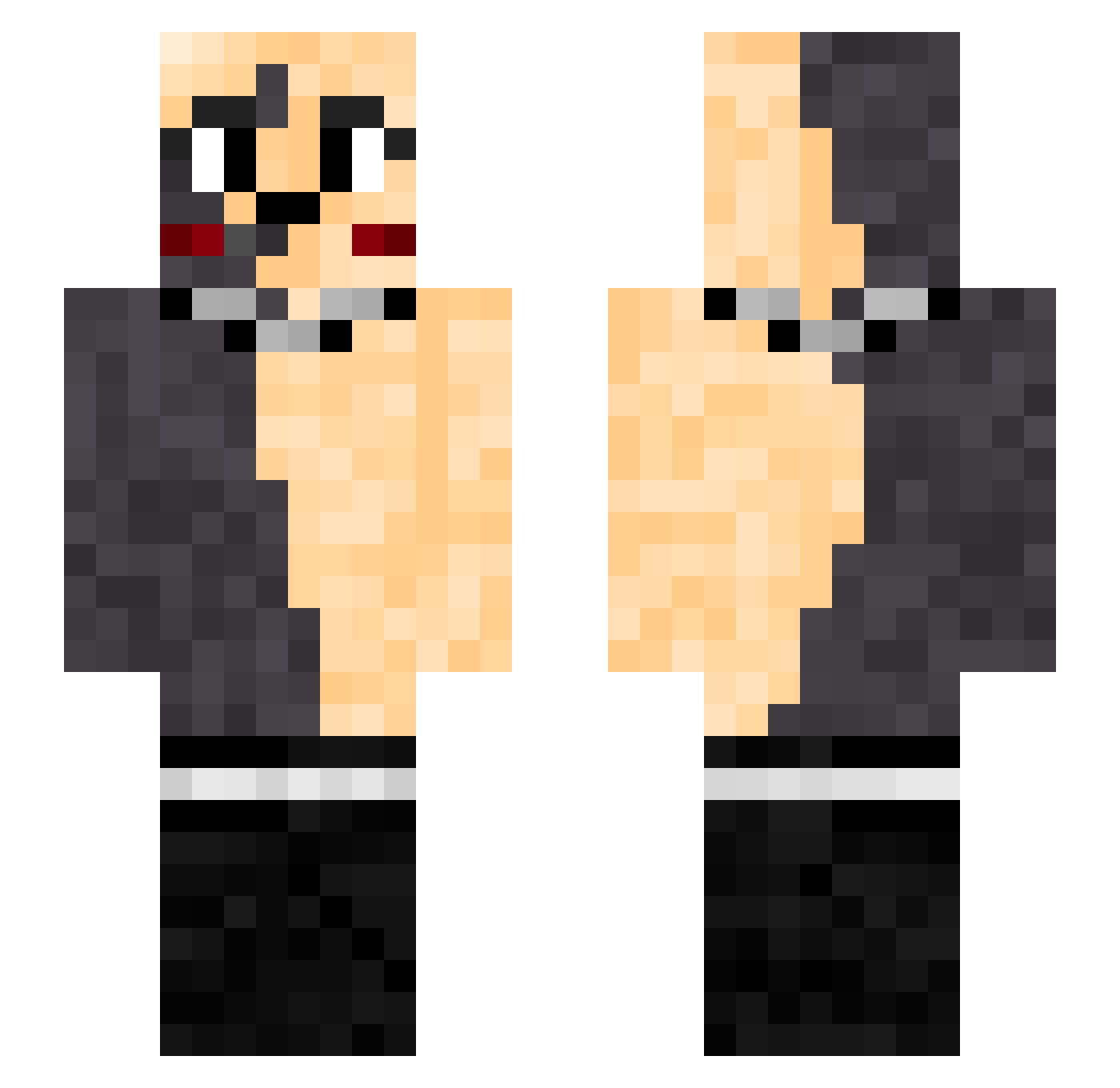 mgsmb Minecraft skin, front and back view