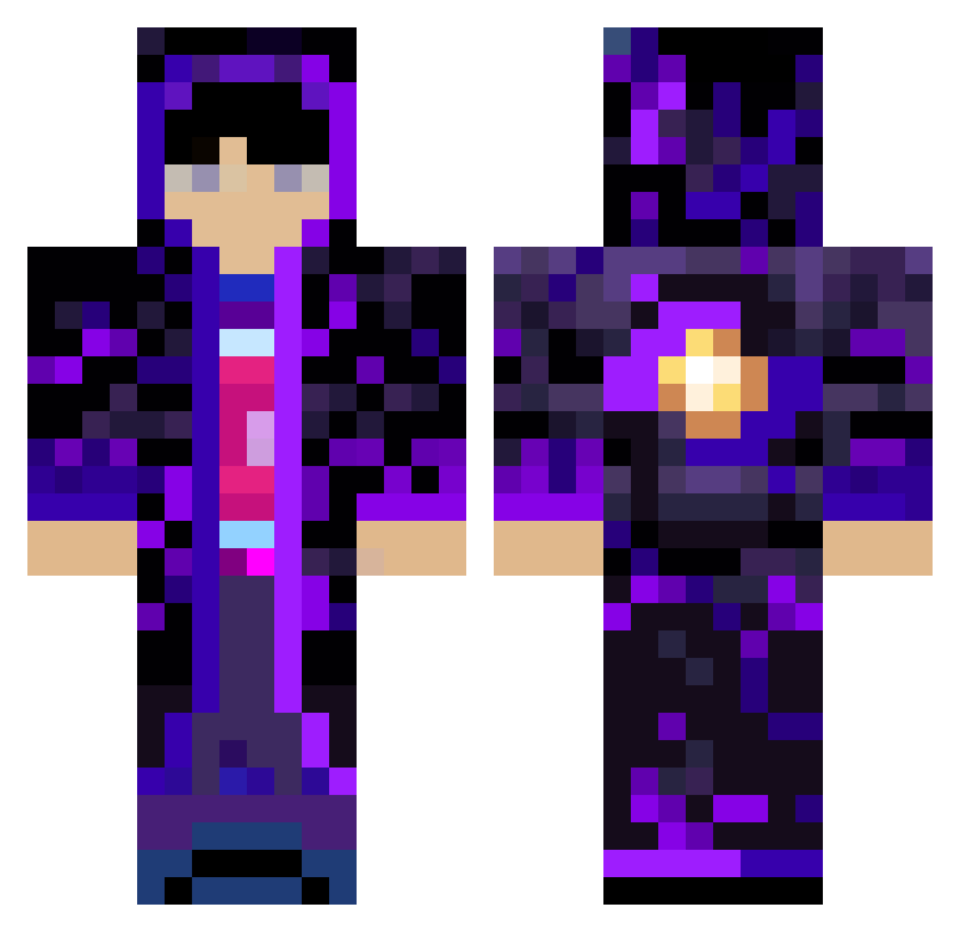 mcblurrryy Minecraft skin, front and back view