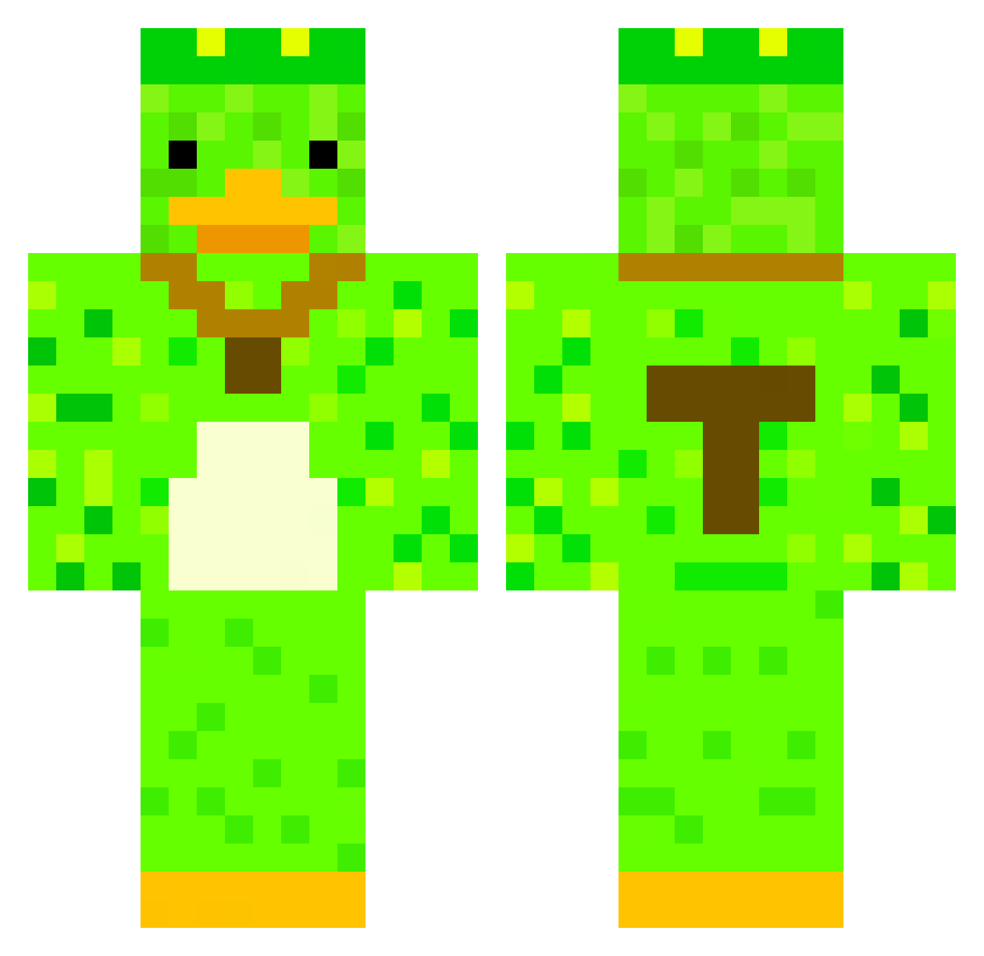 Taotaotaoki Minecraft skin, front and back view