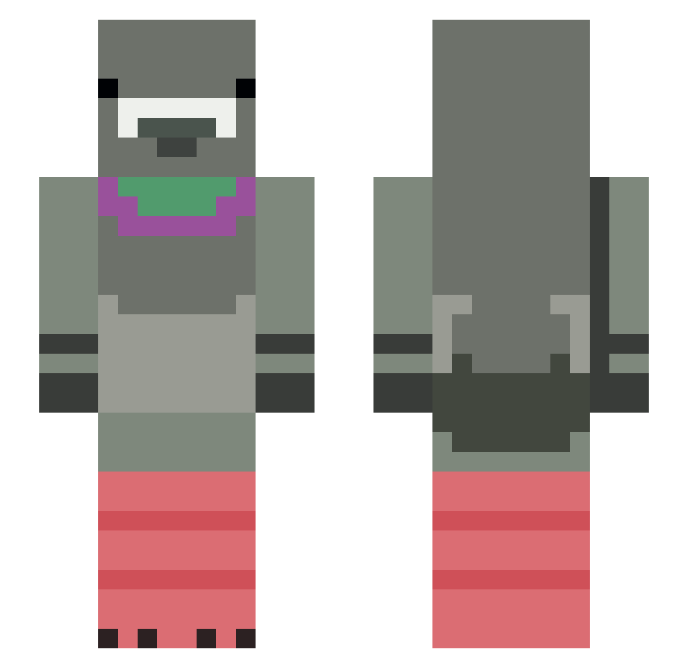 coolerdudernotYT Minecraft skin, front and back view