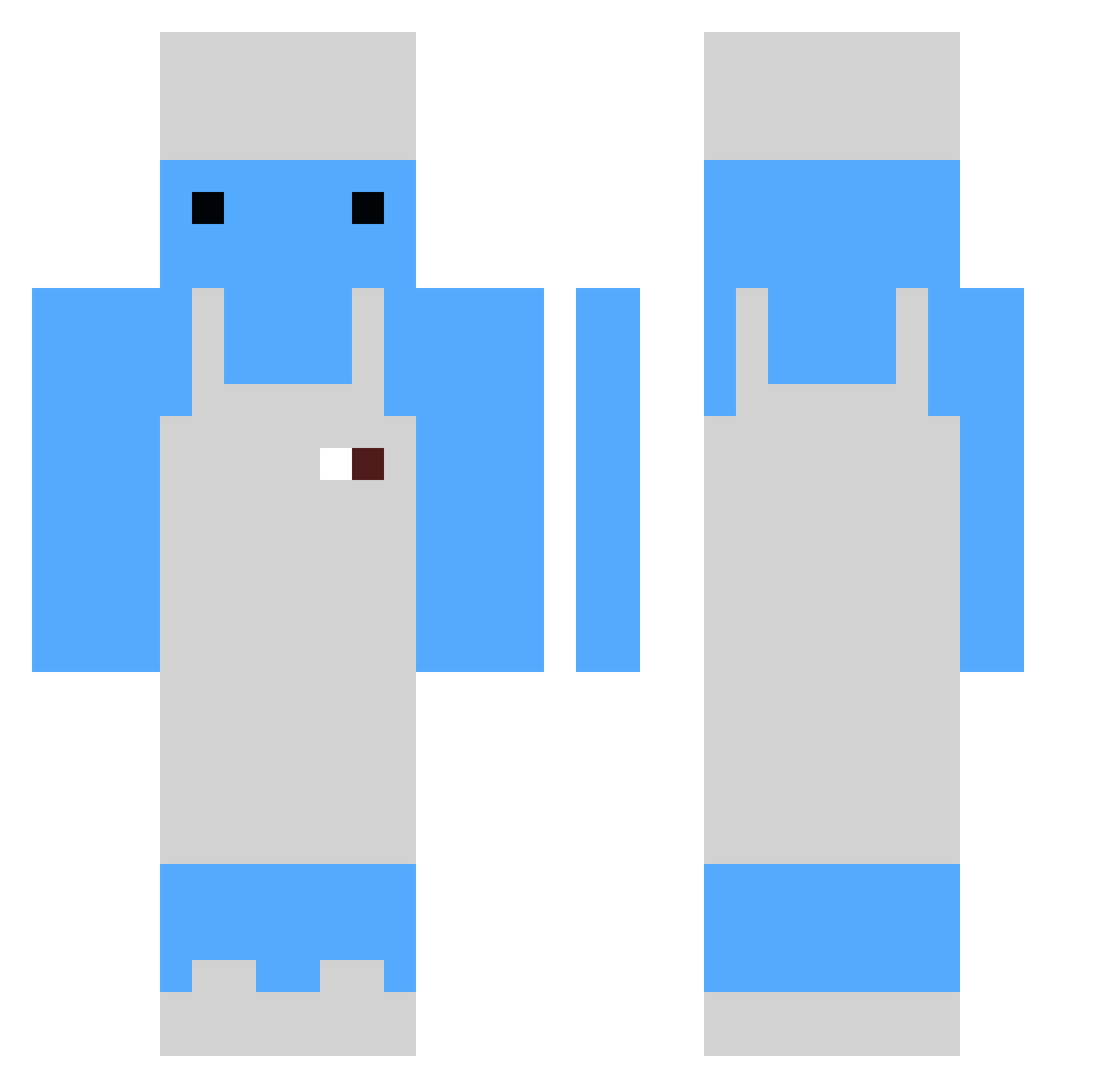 LosSalatos Minecraft skin, front and back view