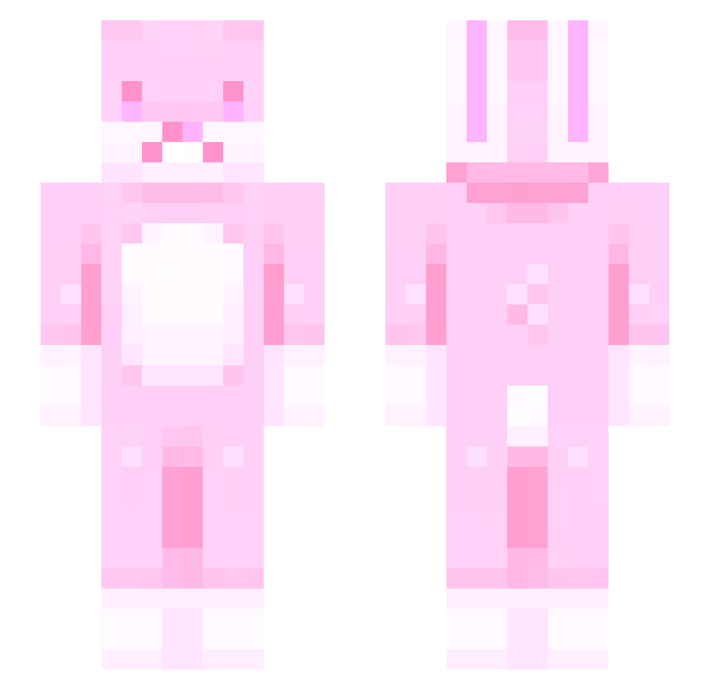 Fanjaa Minecraft skin, front and back view