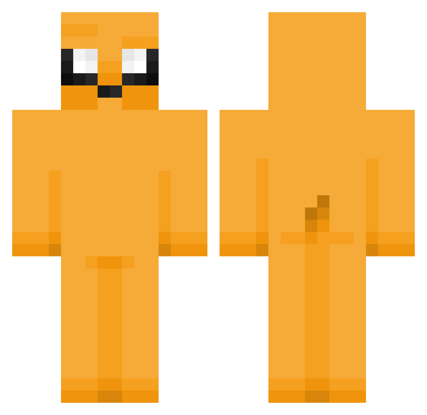 Ohchicky Minecraft skin, front and back view