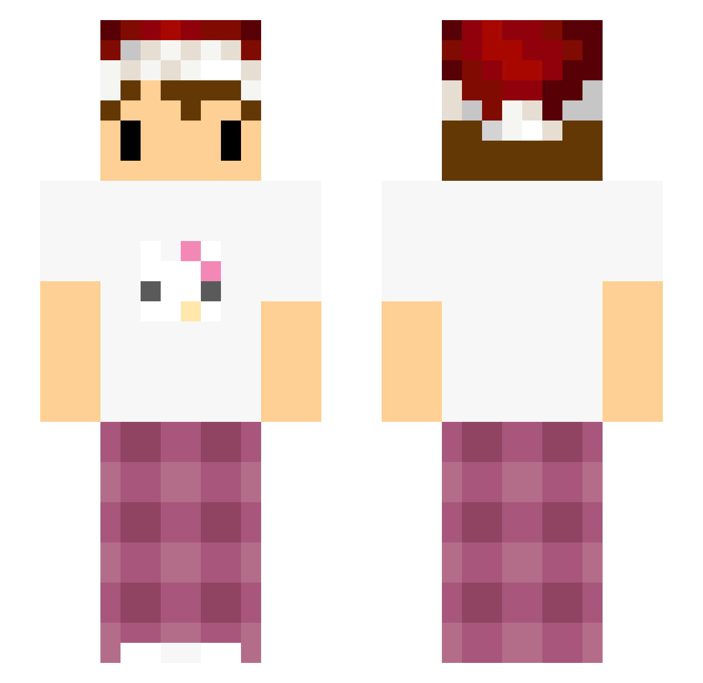 Squid364_ Minecraft skin, front and back view