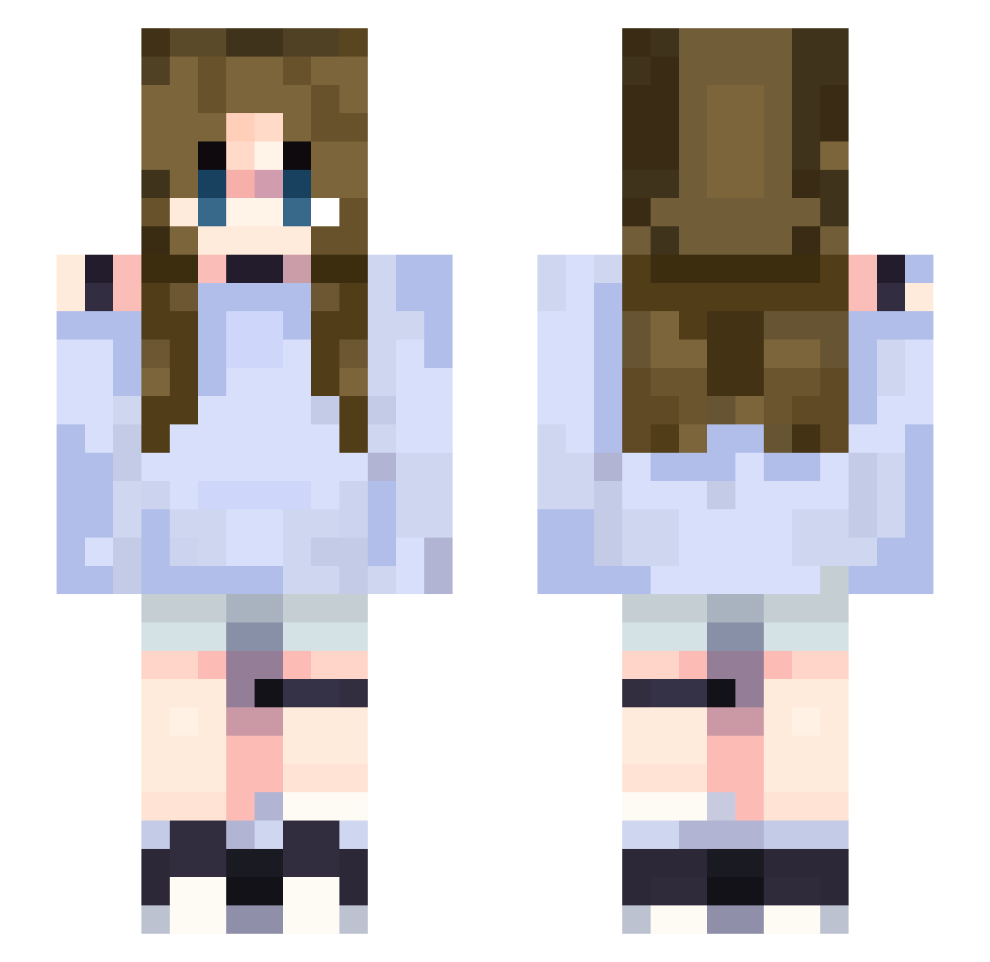 uhitsjess_ Minecraft skin, front and back view