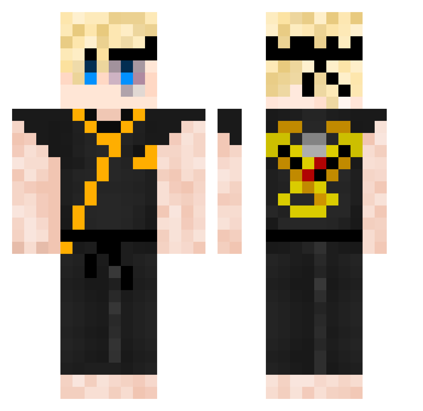 bartsimpsonmac Minecraft skin, front and back view