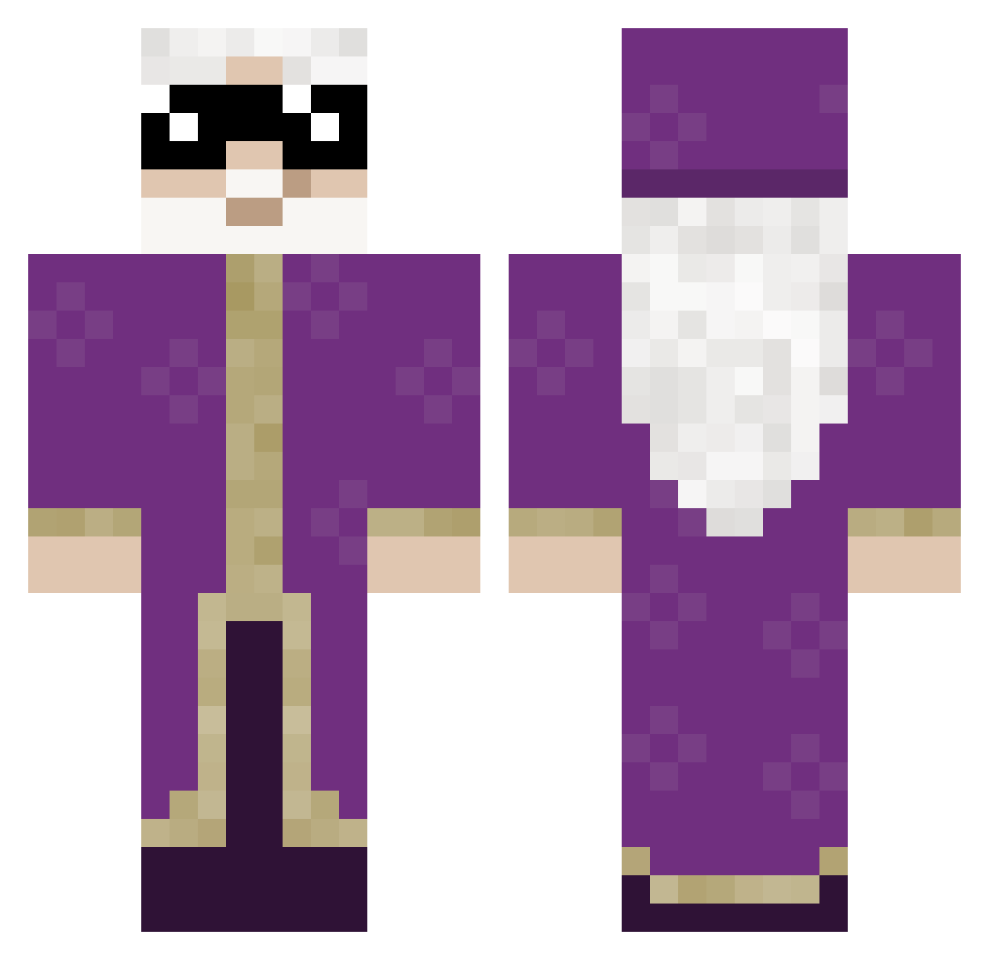 AwesomeSauceKevn Minecraft skin, front and back view