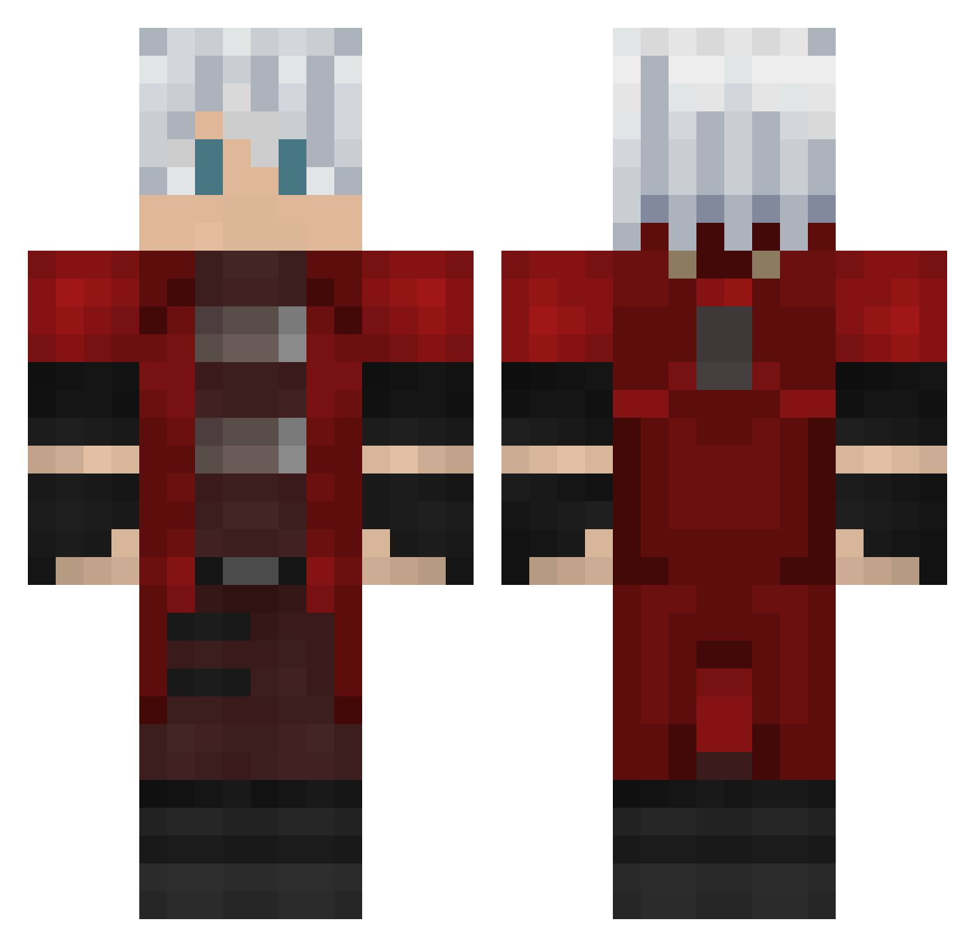 Dragovich68 Minecraft skin, front and back view