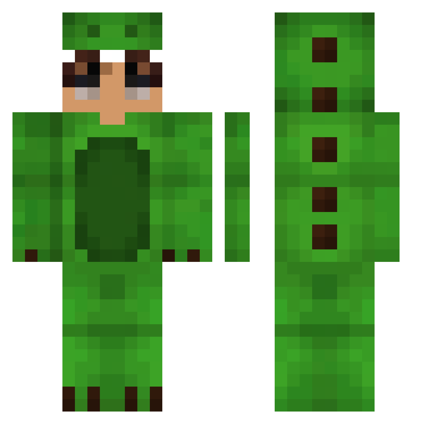 SaikoX_X Minecraft skin, front and back view