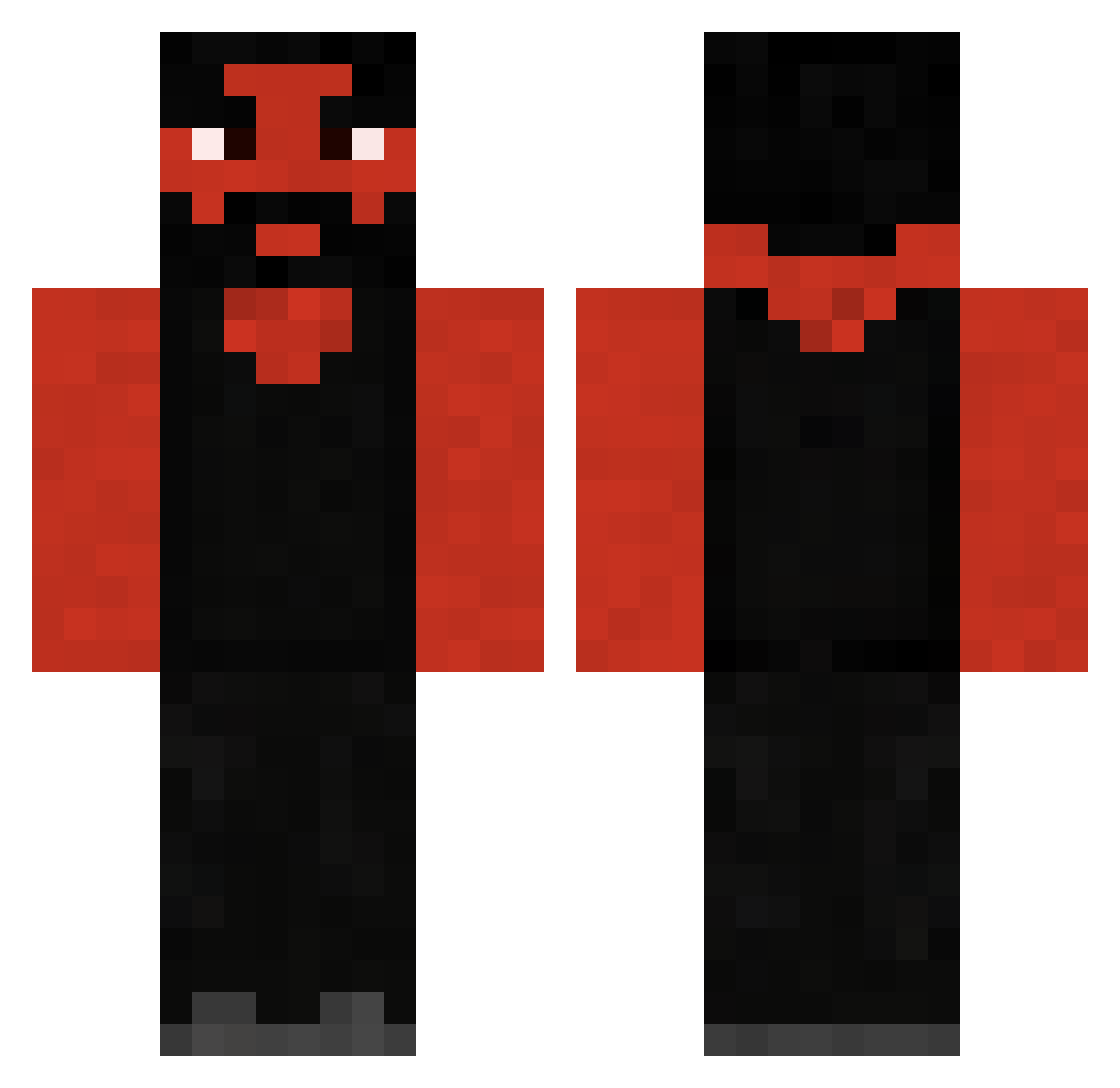 Synoim Minecraft skin, front and back view