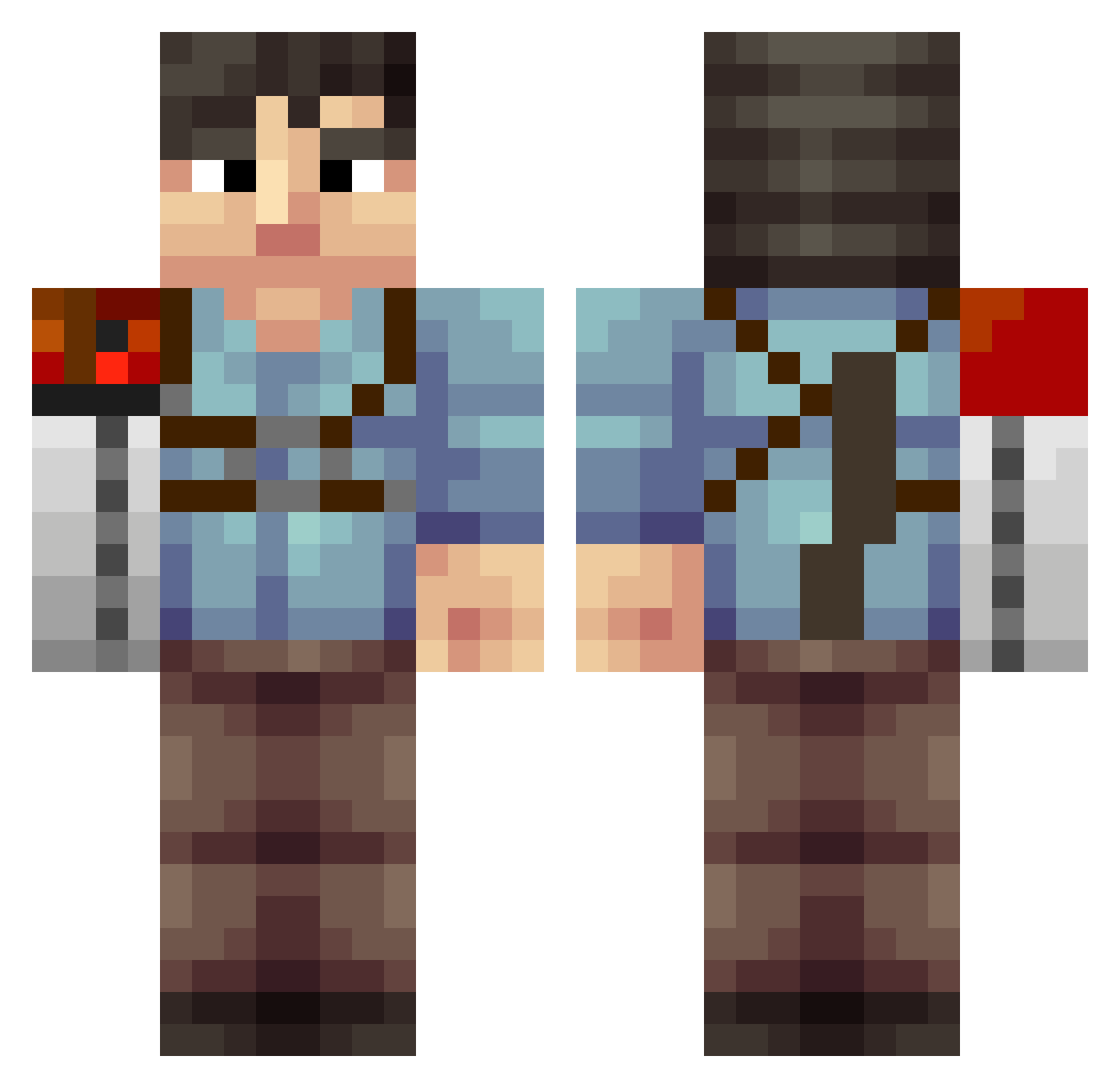 iconshero Minecraft skin, front and back view