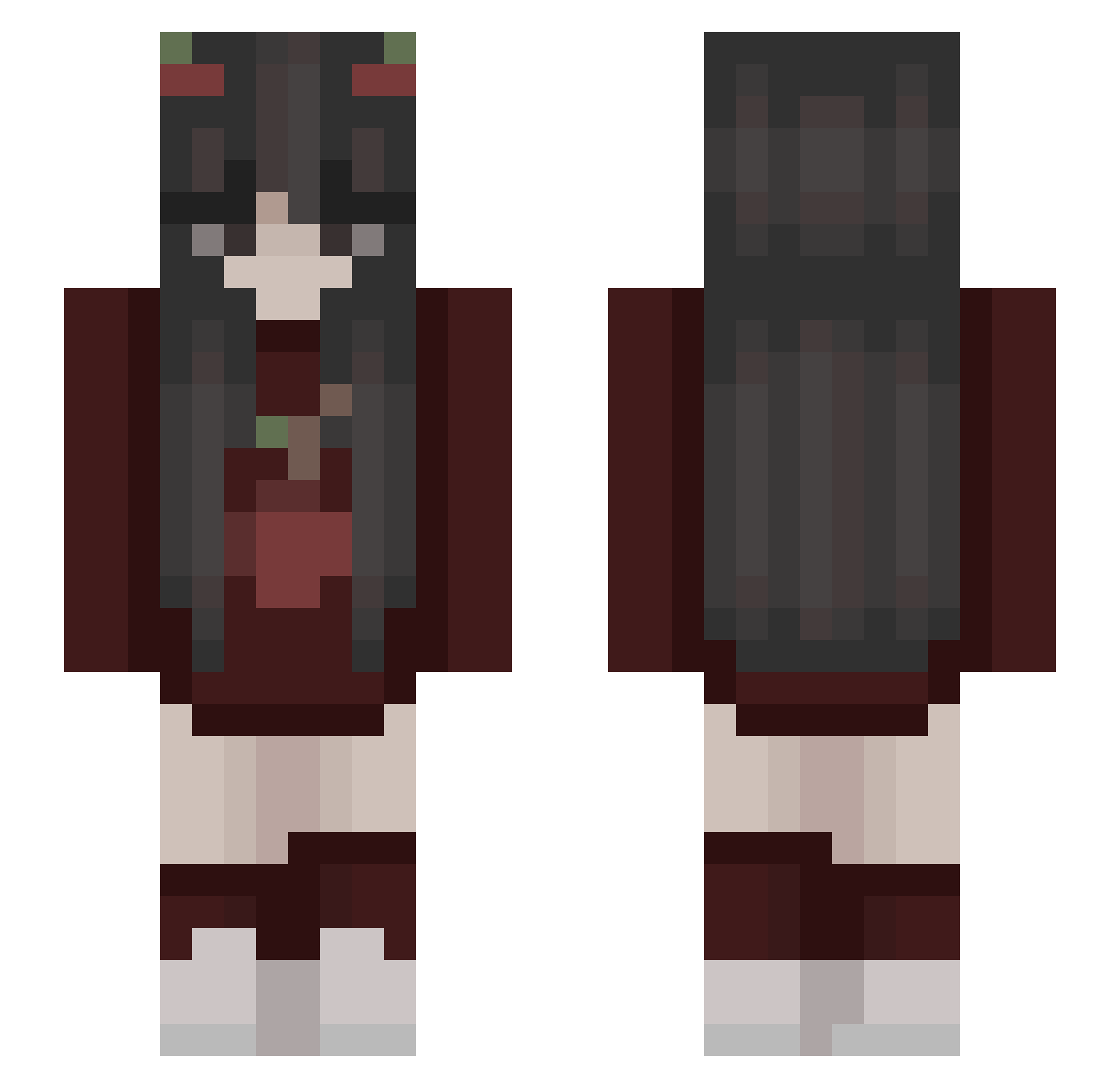 Chierry01 Minecraft skin, front and back view