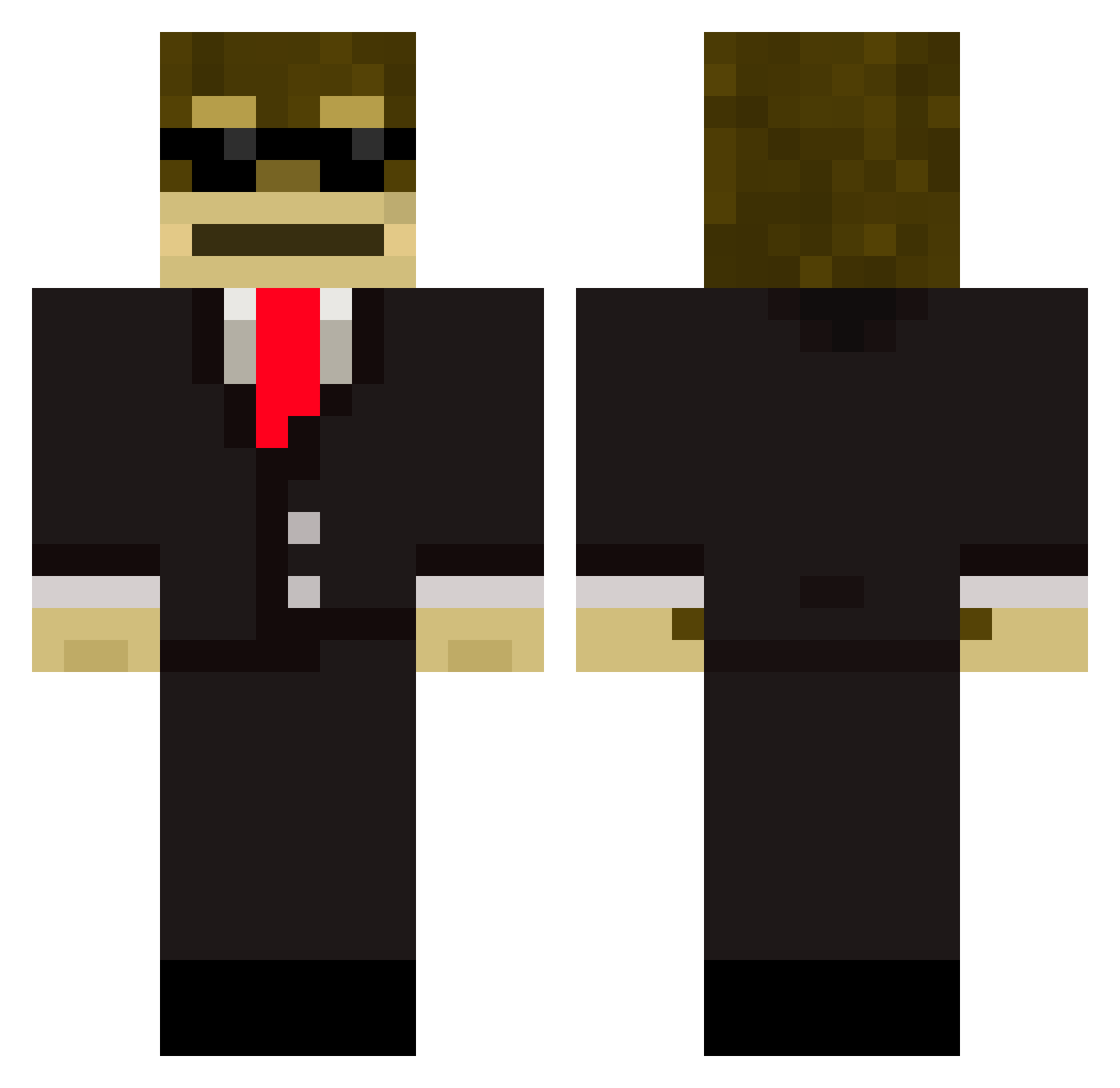ISOROLLI Minecraft skin, front and back view