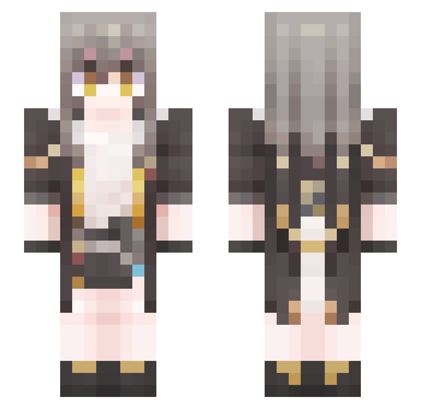 Xiao_1009 Minecraft skin, front and back view