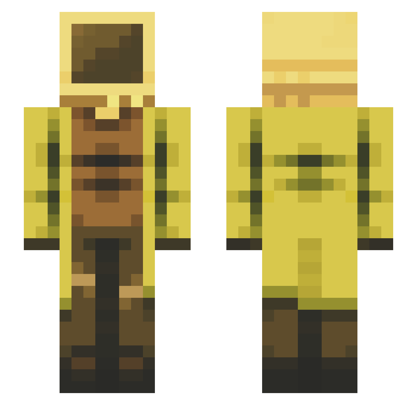 Minecraft_Rat Minecraft skin, front and back view