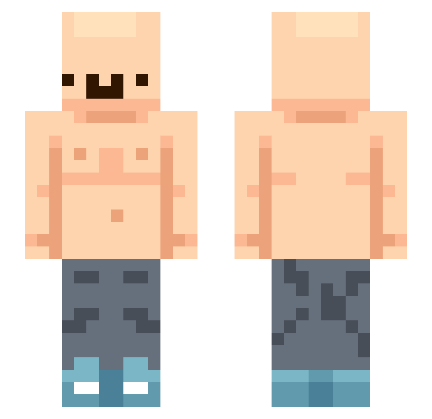 StevemeCM Minecraft skin, front and back view