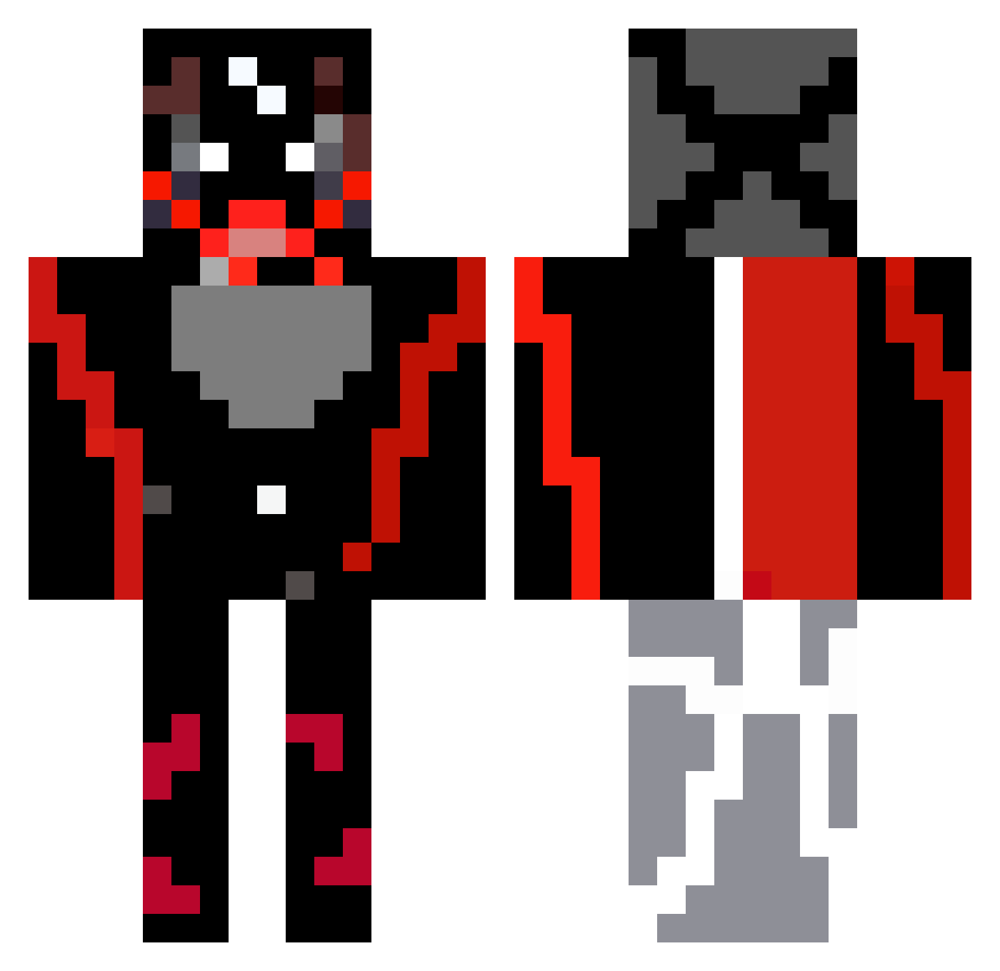 TerryTheToucan Minecraft skin, front and back view