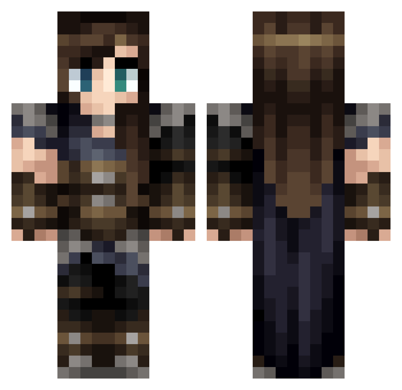millowbug Minecraft skin, front and back view