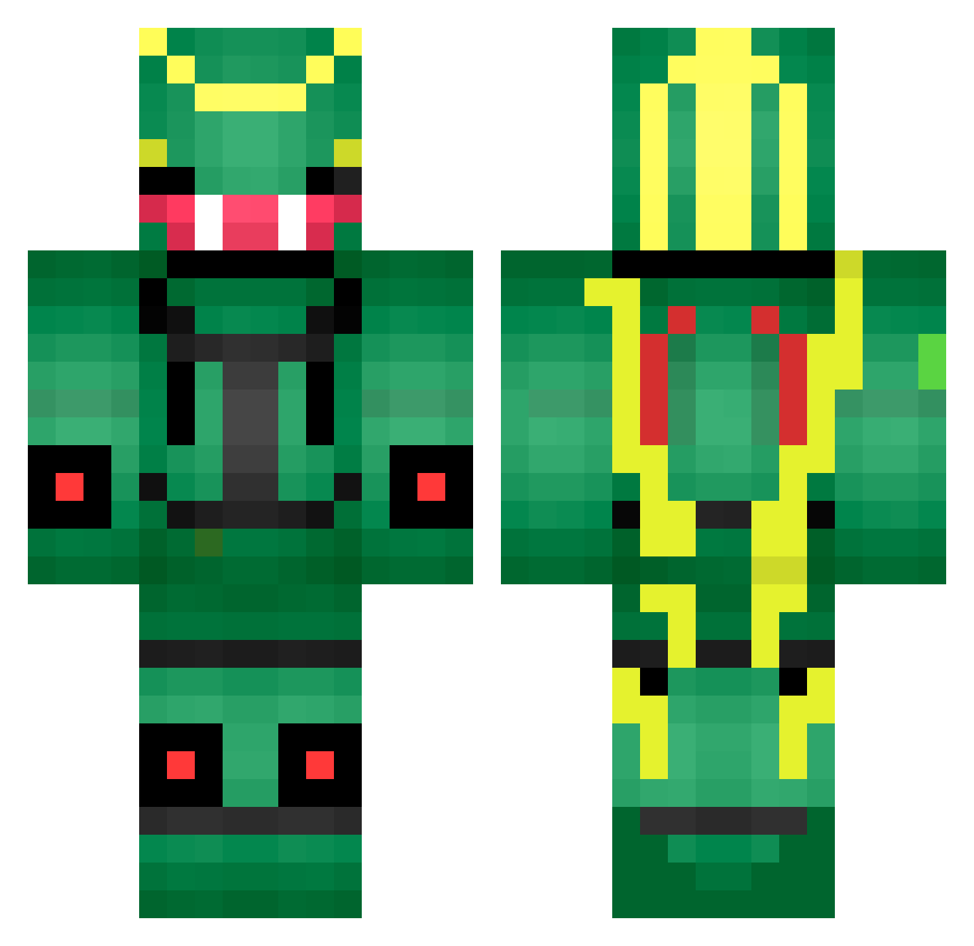 ferpaz Minecraft skin, front and back view