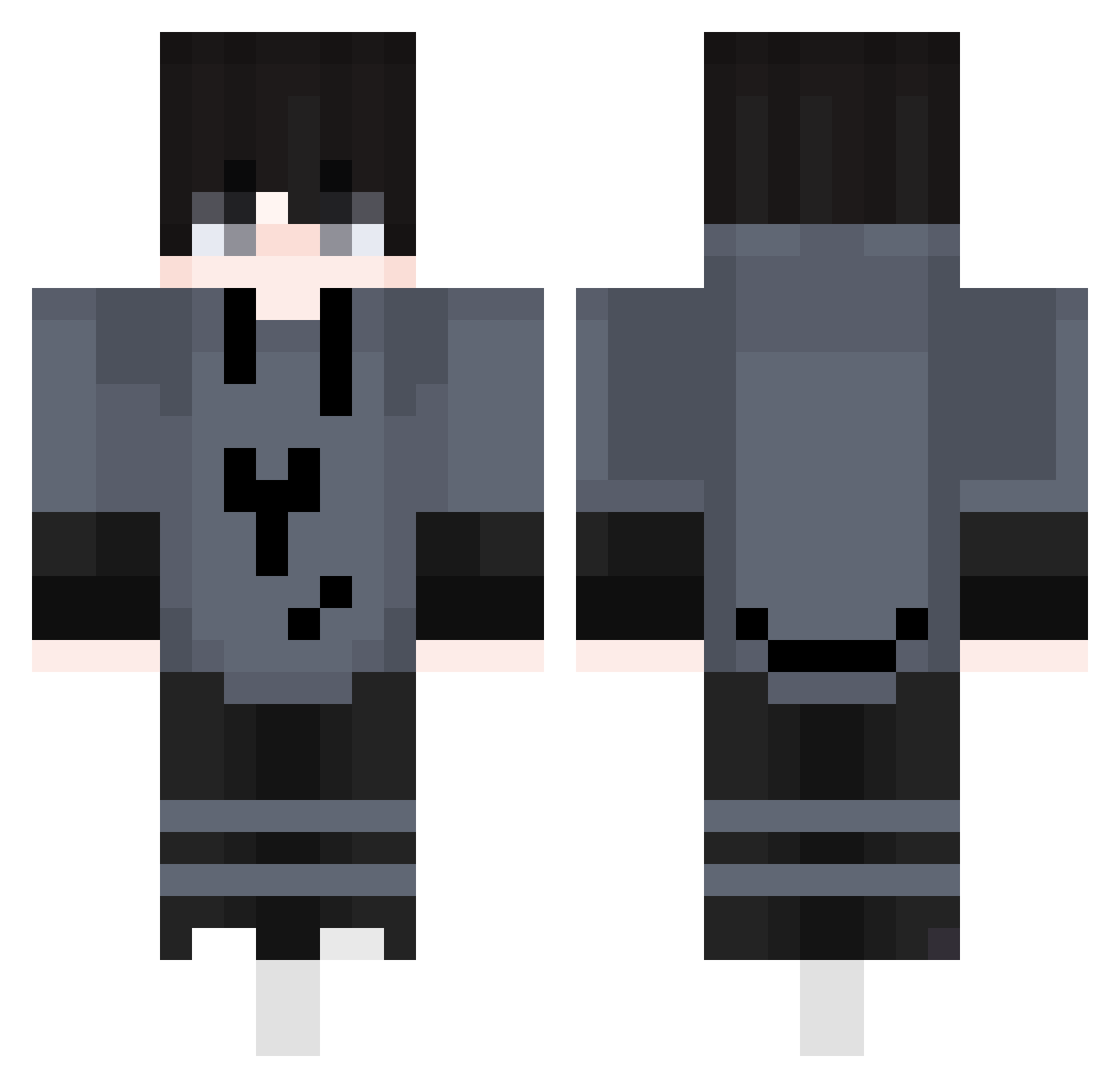 Yusufyigit Minecraft skin, front and back view