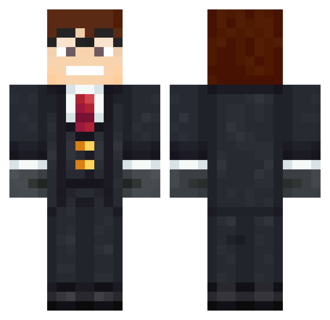 RoyGeraldIII Minecraft skin, front and back view