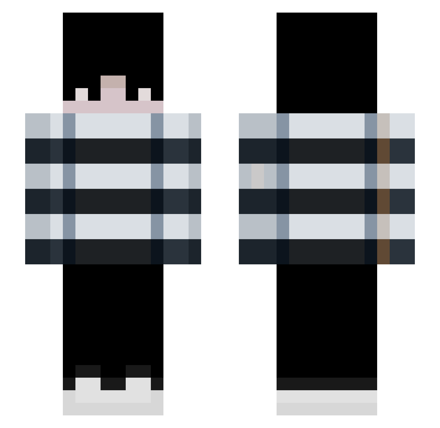 Jax_TADC_ Minecraft skin, front and back view
